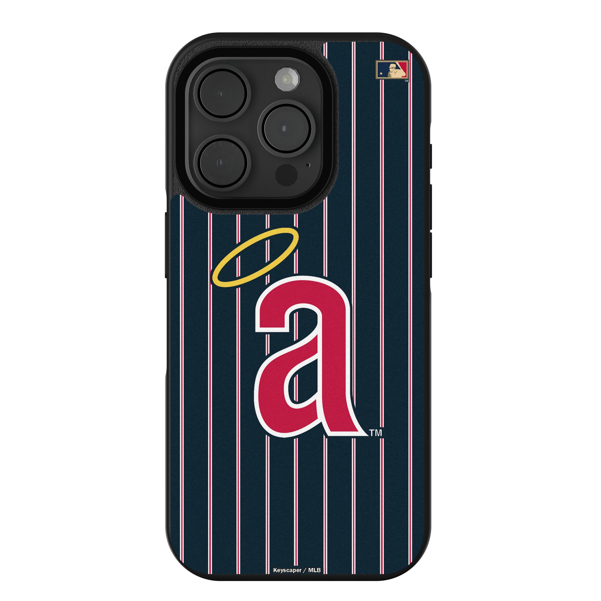 LA Angels 1971 - Cooperstown Collection Pinstripe iPhone Bump Phone Case for Apple iPhone