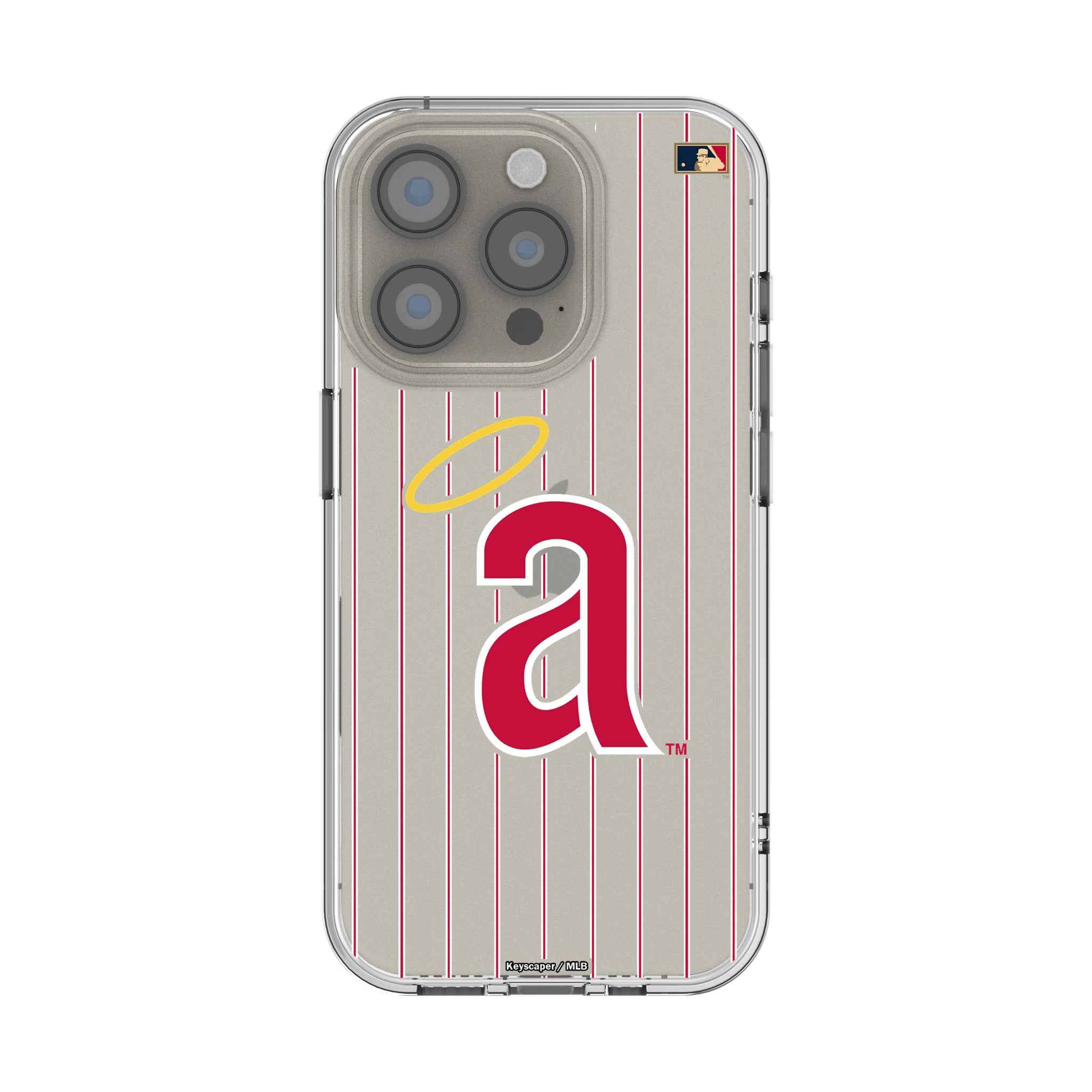 LA Angels 1971 - Cooperstown Collection Pinstripe iPhone Clear Phone Case for Apple iPhone