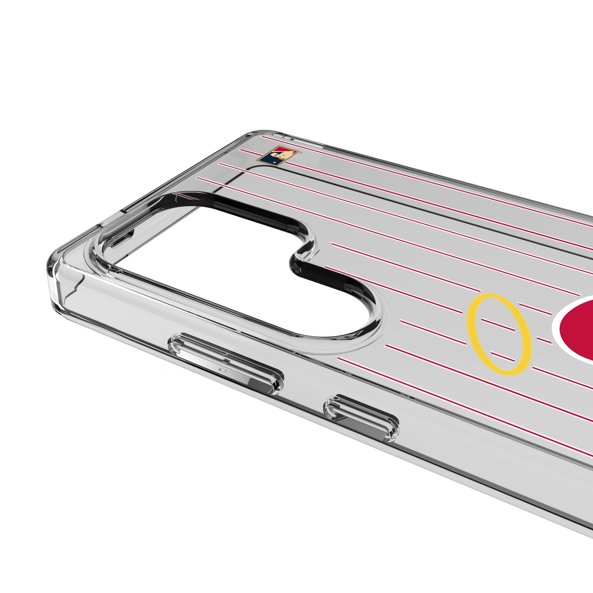 LA Angels 1971 - Cooperstown Collection Pinstripe Galaxy Clear Phone Case for Samsung Galaxy - Detail