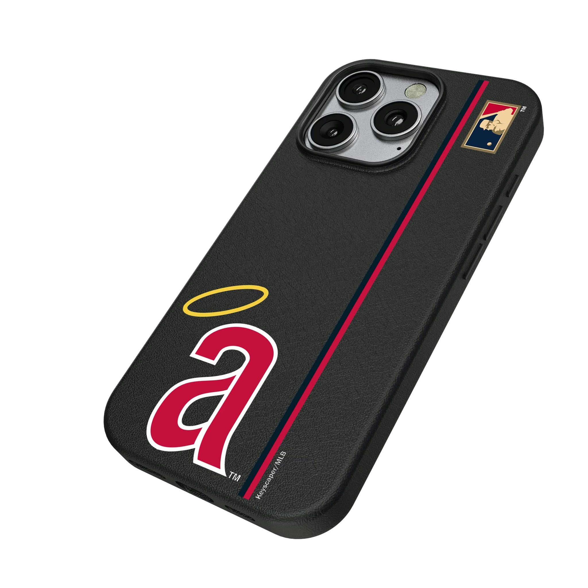 LA Angels 1971 - Cooperstown Collection Sidebar iPhone MagSafe Compatible Phone Case for Apple iPhone - Isometric View