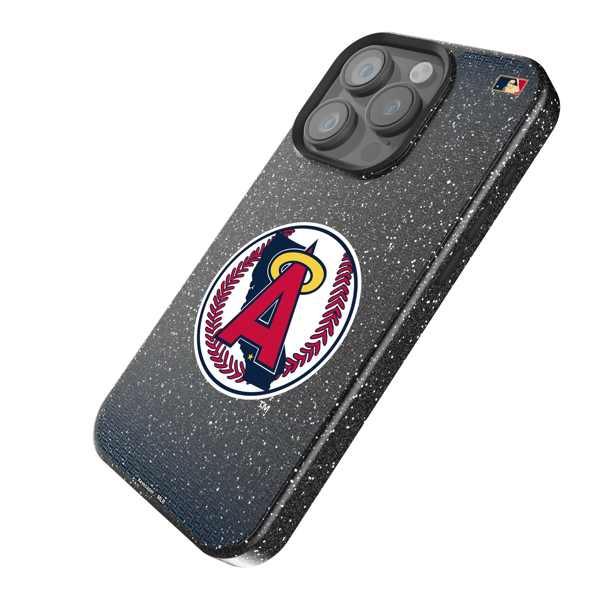 LA Angels 1986-1992 - Cooperstown Collection Linen iPhone Bling Phone Case for Apple iPhone - Isometric View