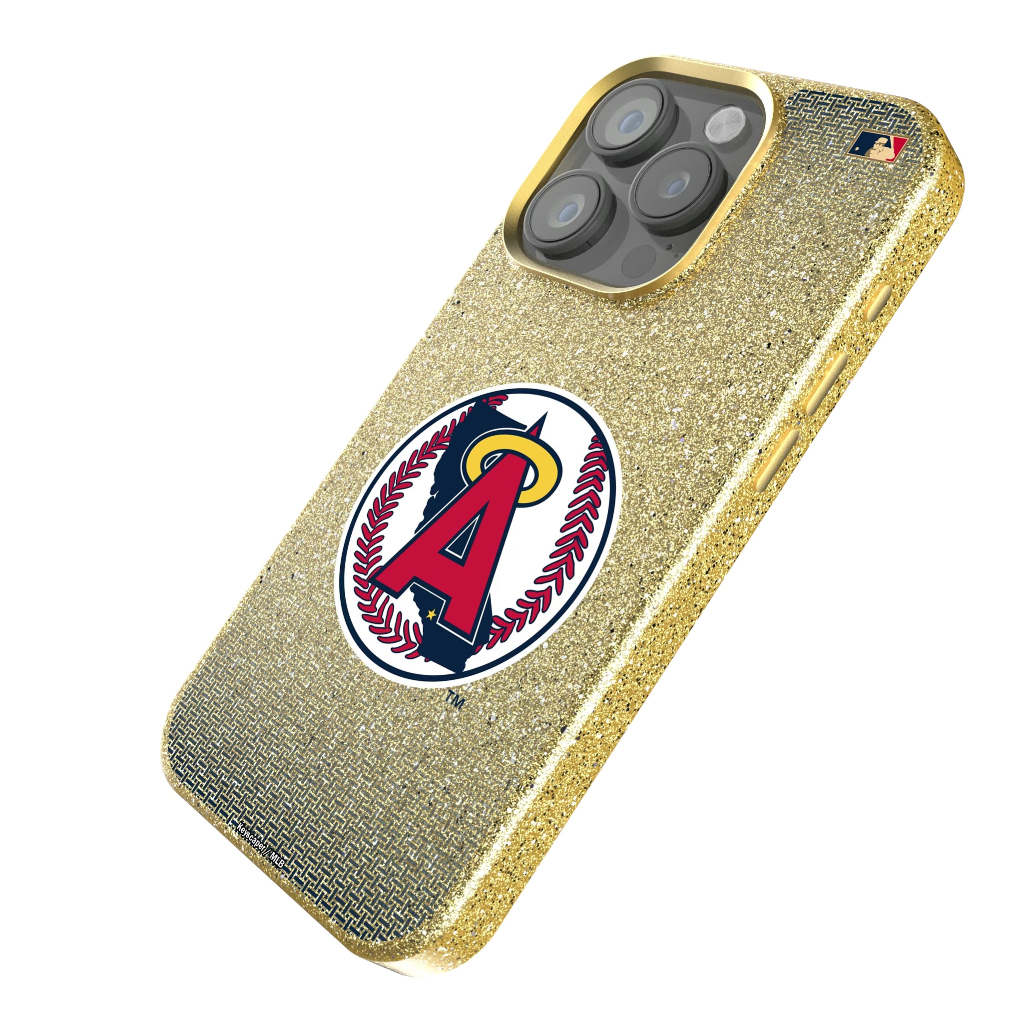LA Angels 1986-1992 - Cooperstown Collection Linen iPhone Bling Phone Case for Apple iPhone - Isometric View