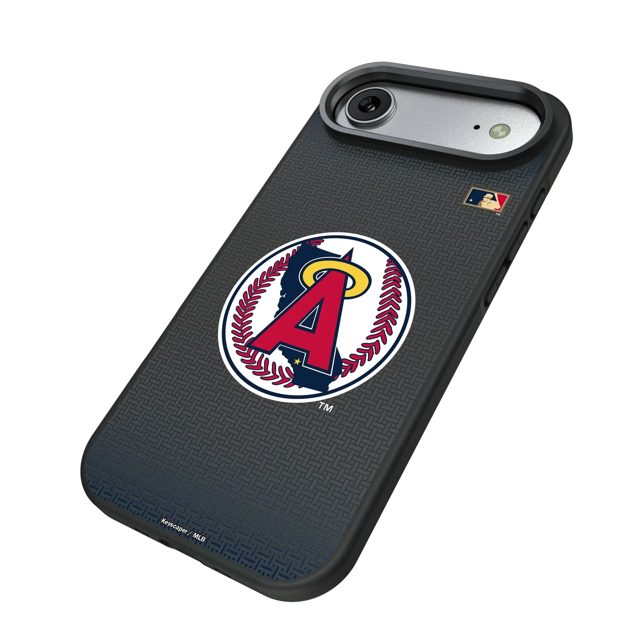 LA Angels 1986-1992 - Cooperstown Collection Linen iPhone Bump Phone Case for Apple iPhone - Isometric View#Device_iPhone Air