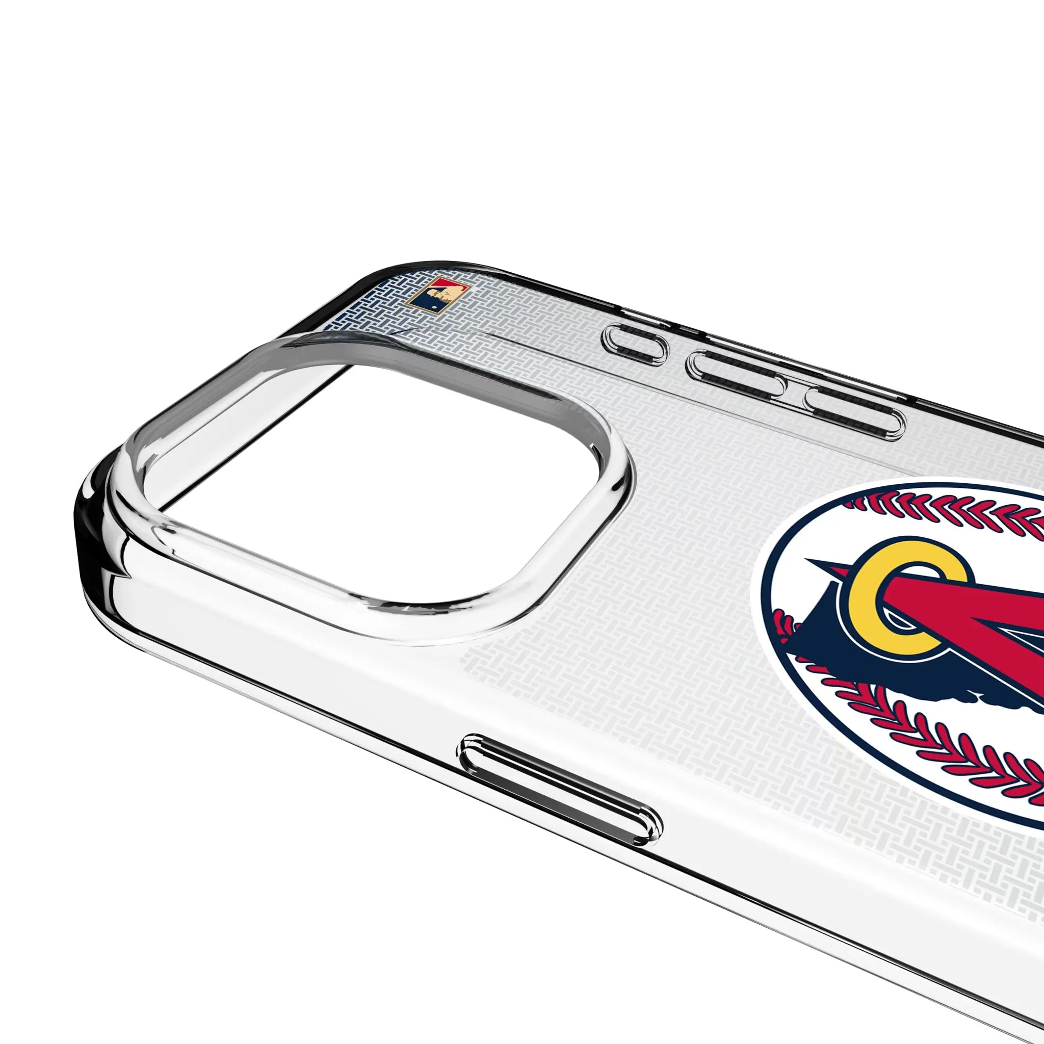 LA Angels 1986-1992 - Cooperstown Collection Linen iPhone Clear Phone Case for Apple iPhone - Detail