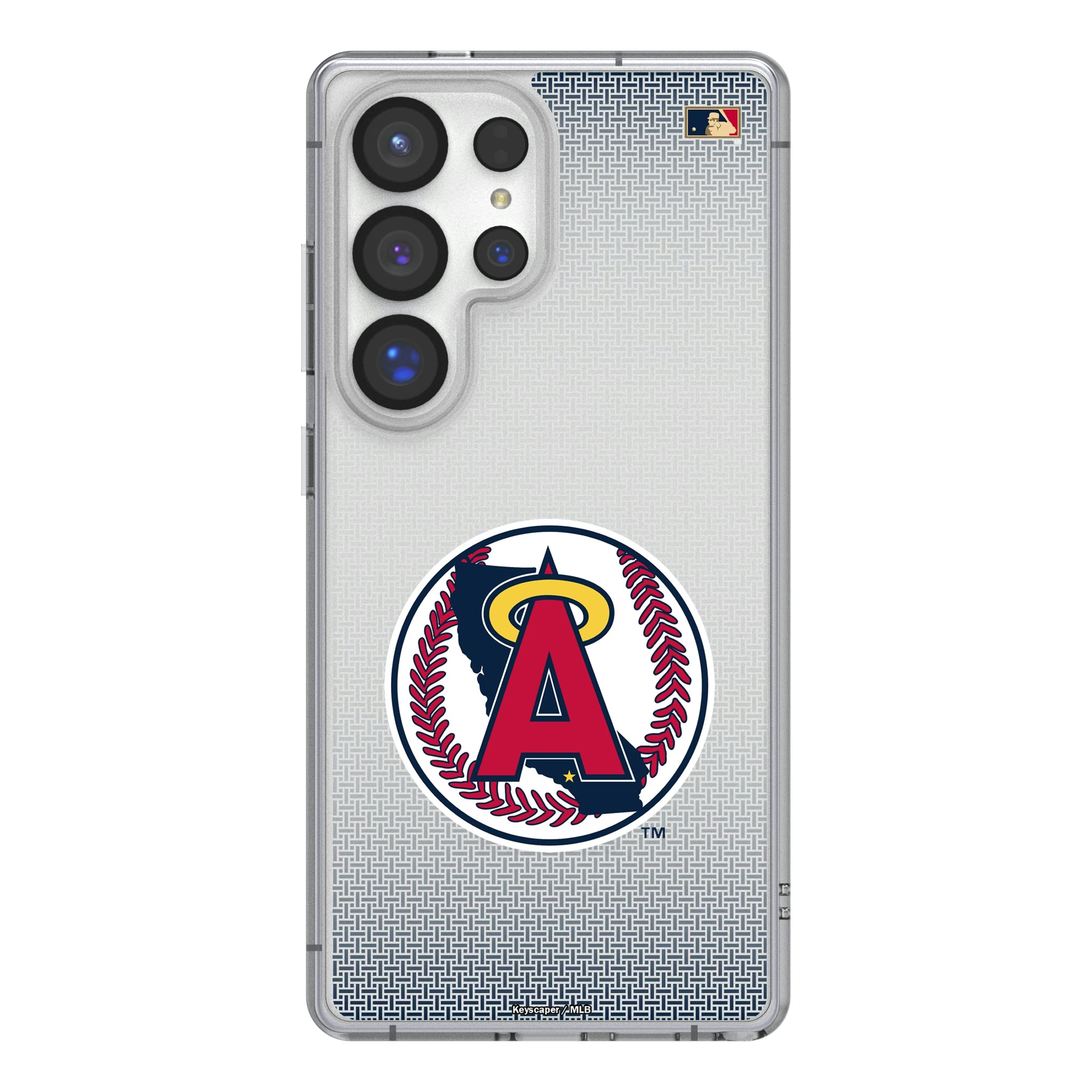 LA Angels 1986-1992 - Cooperstown Collection Linen Galaxy Clear Phone Case for Samsung Galaxy