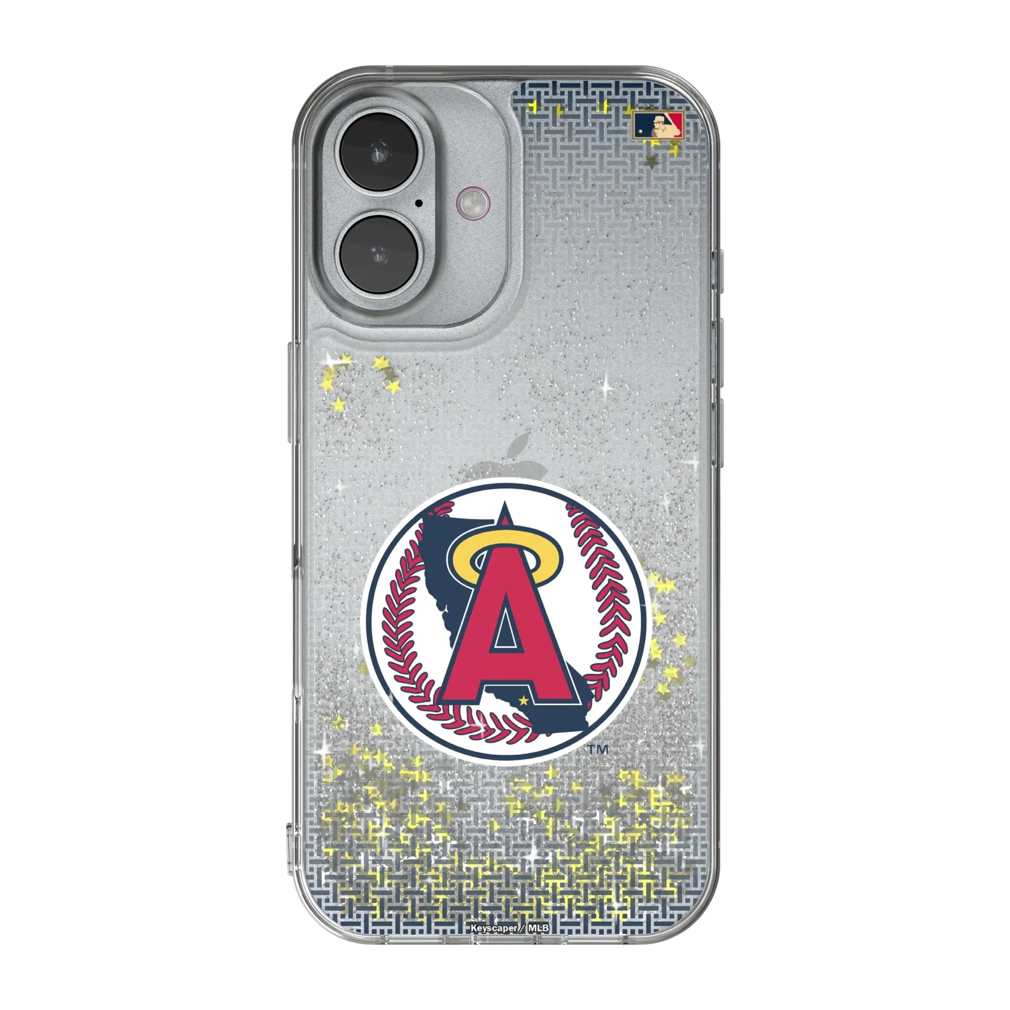 LA Angels 1986-1992 - Cooperstown Collection Linen iPhone Glitter Phone Case for Apple iPhone
