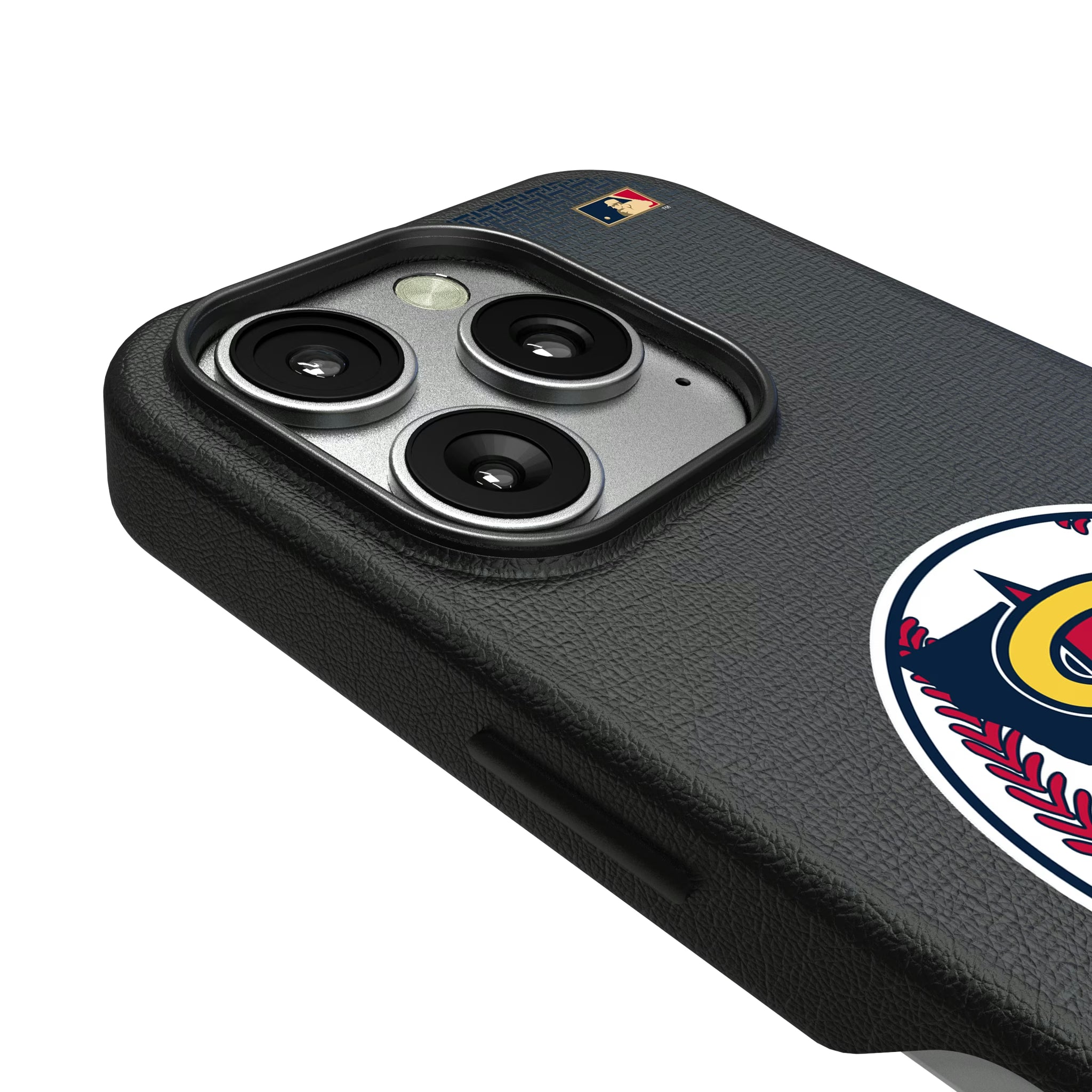 LA Angels 1986-1992 - Cooperstown Collection Linen iPhone MagSafe Compatible Phone Case for Apple iPhone - Detail