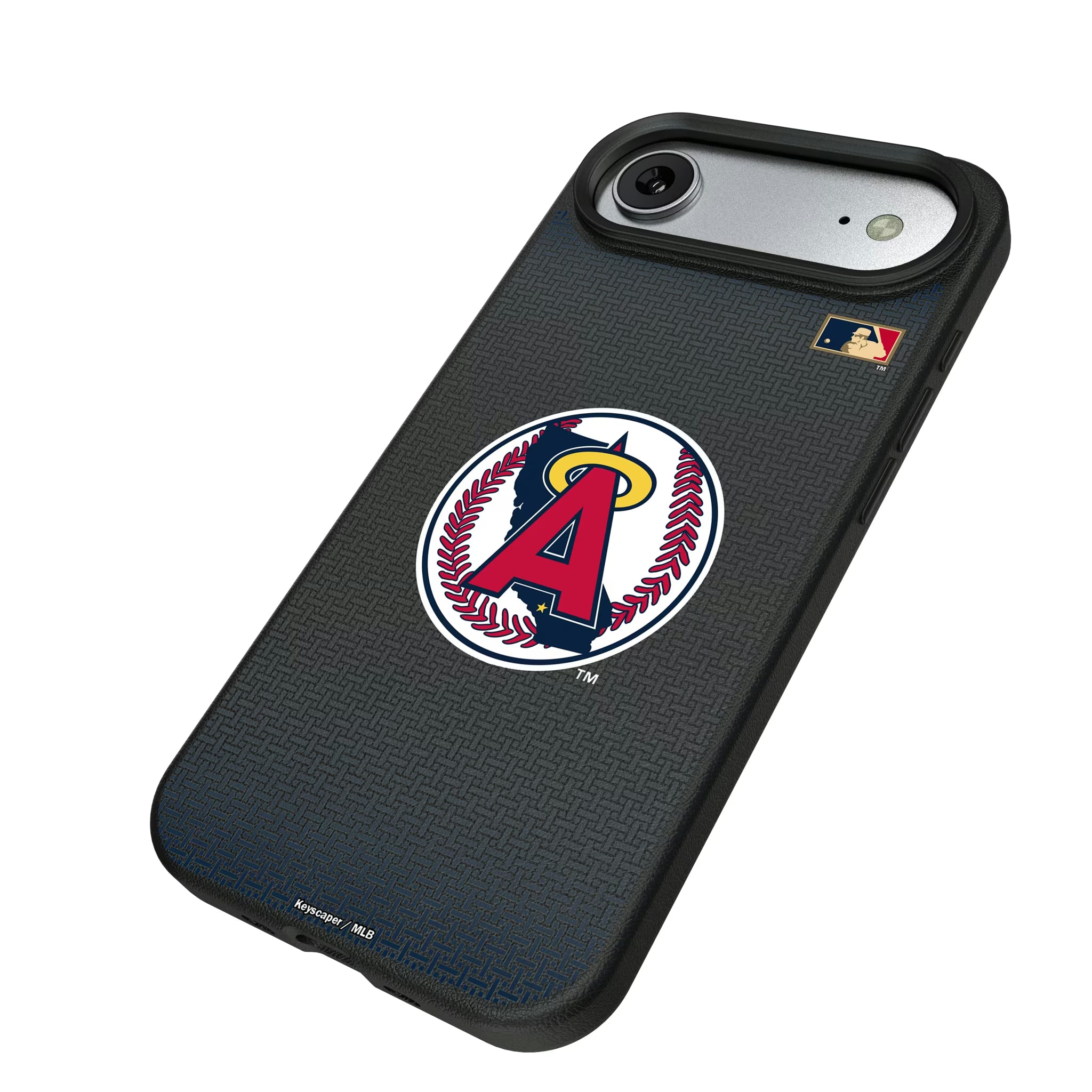 LA Angels 1986-1992 - Cooperstown Collection Linen iPhone MagSafe Compatible Phone Case for Apple iPhone - Isometric View#Device_iPhone Air
