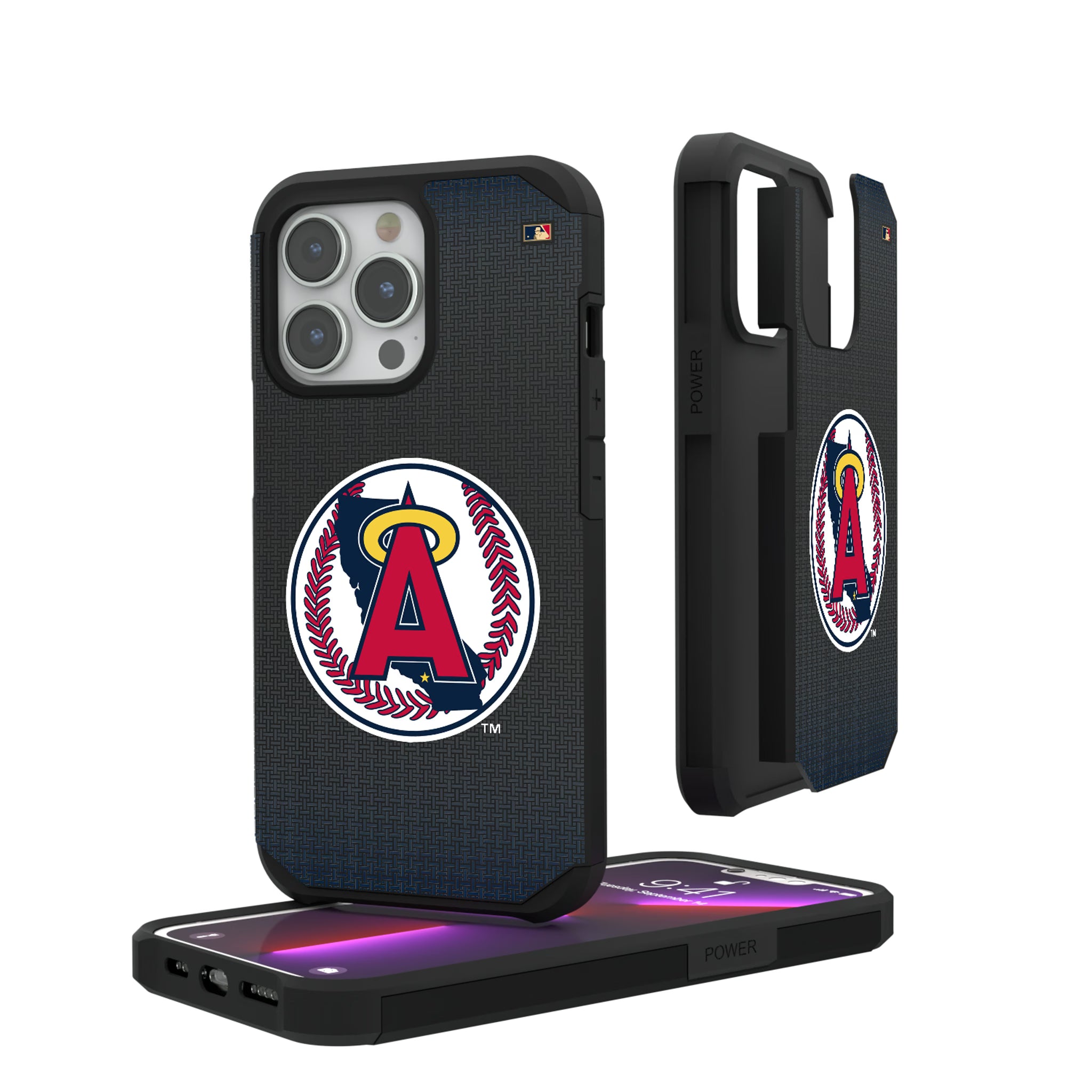 LA Angels 1986-1992 - Cooperstown Collection Linen iPhone Rugged Phone Case for Apple iPhone#Device_iPhone 13 Pro