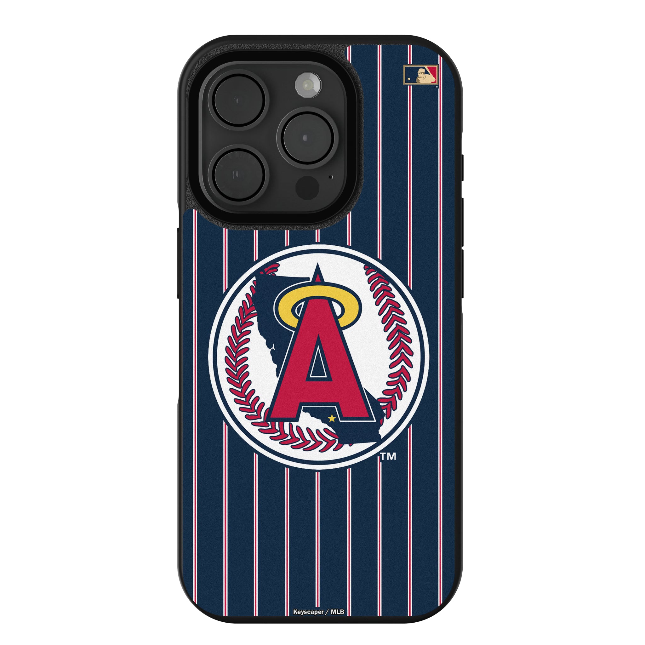 LA Angels 1986-1992 - Cooperstown Collection Pinstripe iPhone Bump Phone Case for Apple iPhone