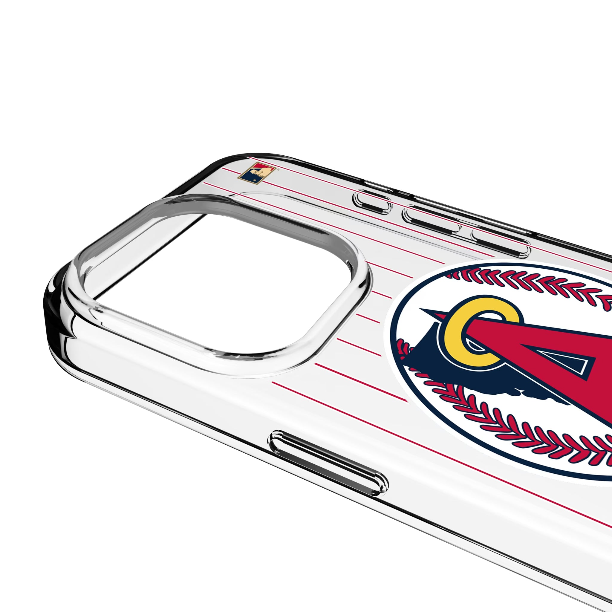 LA Angels 1986-1992 - Cooperstown Collection Pinstripe iPhone Clear Phone Case for Apple iPhone - Detail