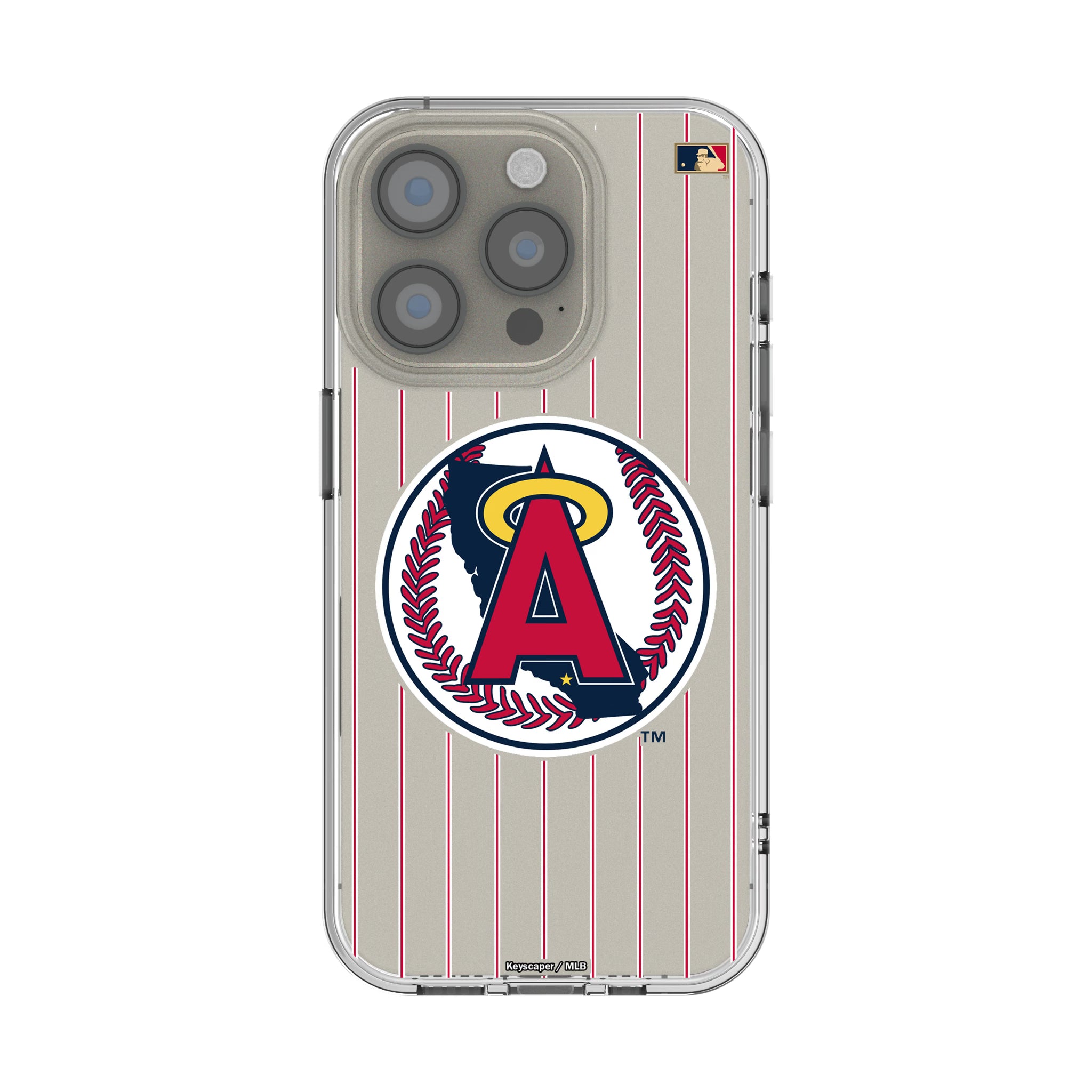 LA Angels 1986-1992 - Cooperstown Collection Pinstripe iPhone Clear Phone Case for Apple iPhone