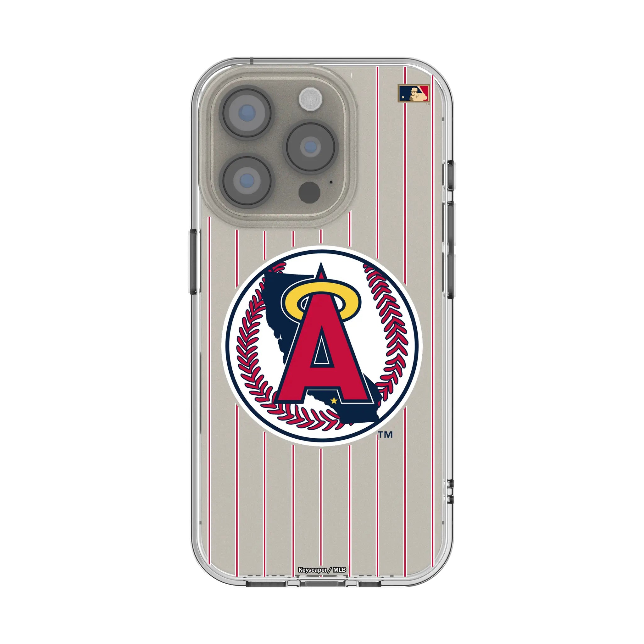 LA Angels 1986-1992 - Cooperstown Collection Pinstripe iPhone Clear Phone Case for Apple iPhone