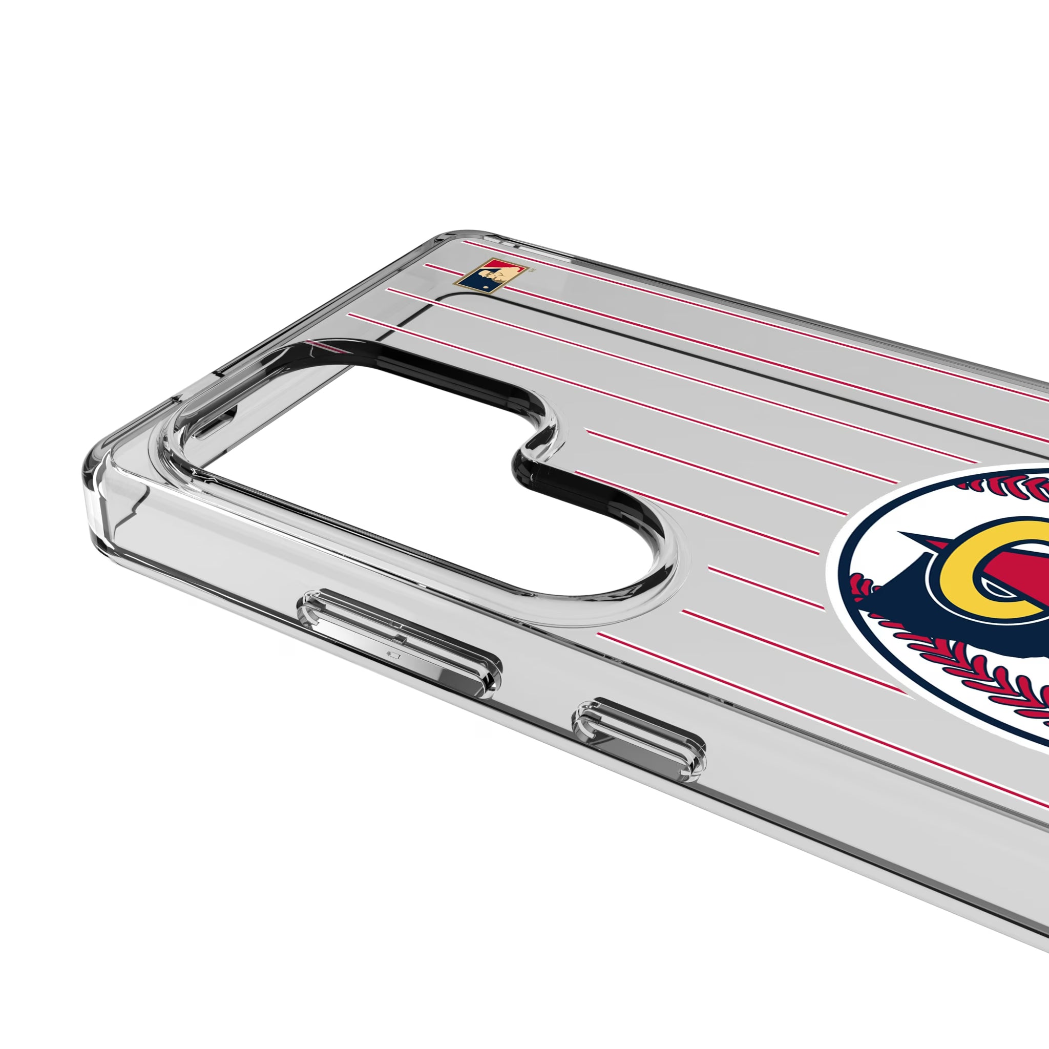 LA Angels 1986-1992 - Cooperstown Collection Pinstripe Galaxy Clear Phone Case for Samsung Galaxy - Detail