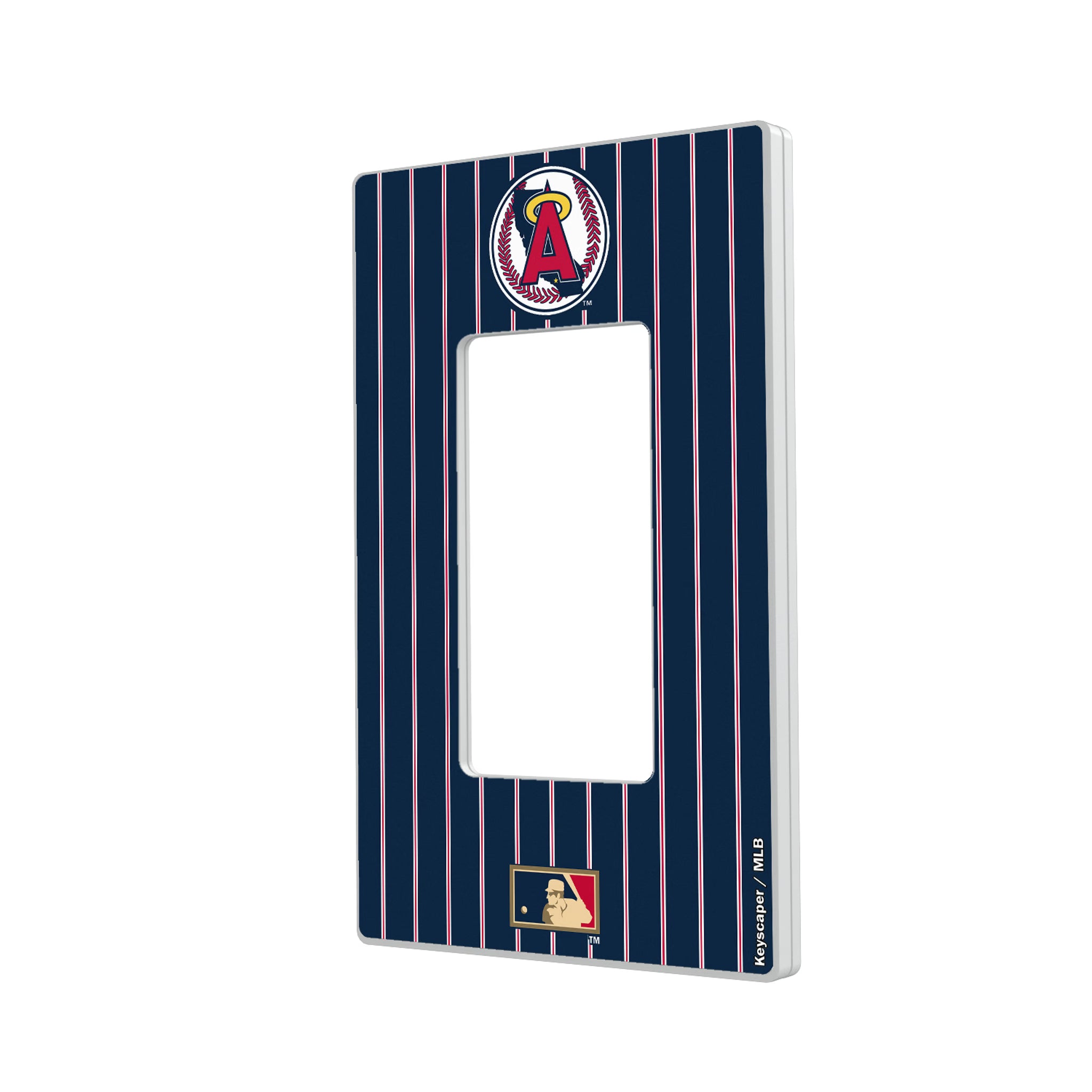 LA Angels 1986-1992 - Cooperstown Collection Pinstripe Hidden-Screw Light Switch Plate#Style_Single Rocker