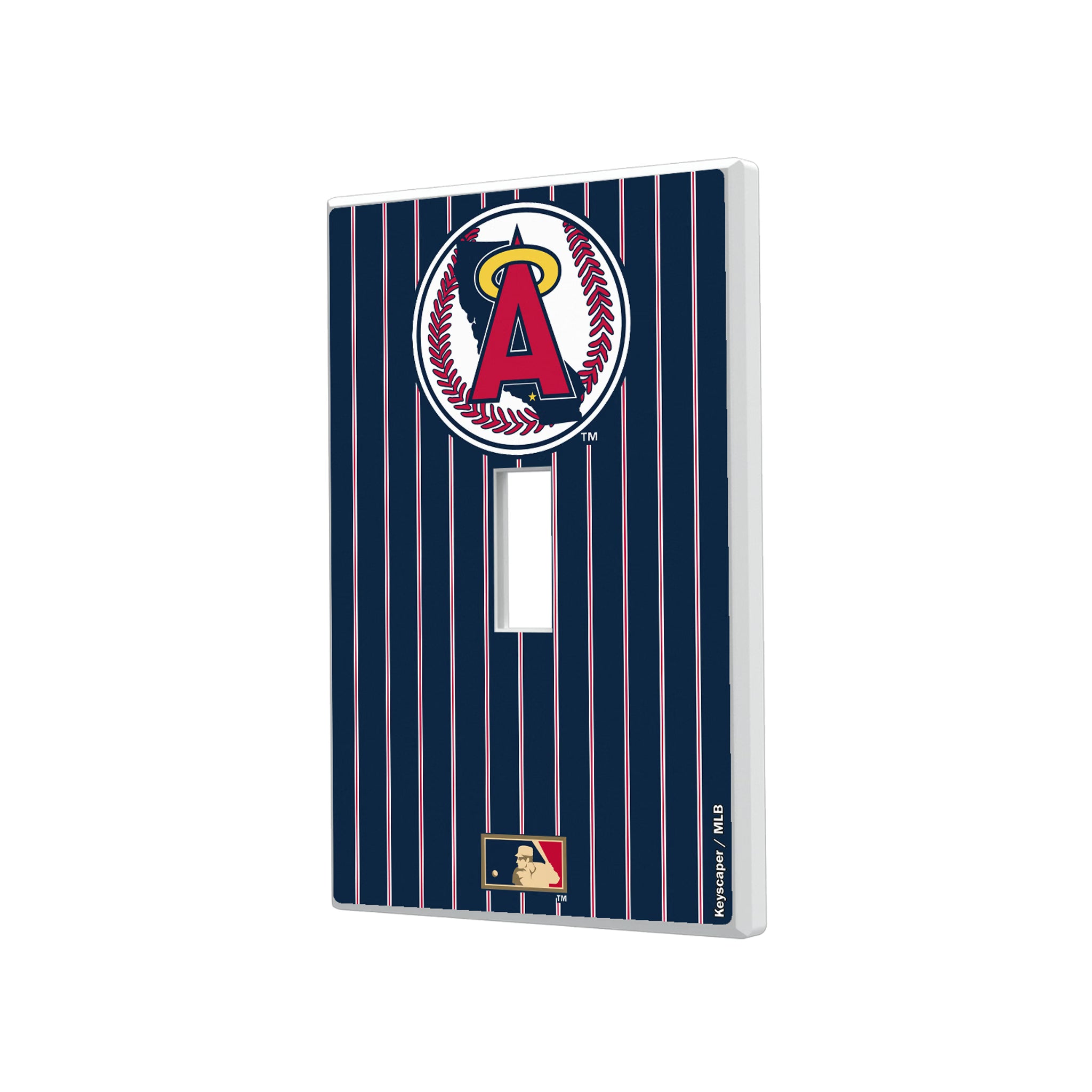 LA Angels 1986-1992 - Cooperstown Collection Pinstripe Hidden-Screw Light Switch Plate#Style_Single Toggle