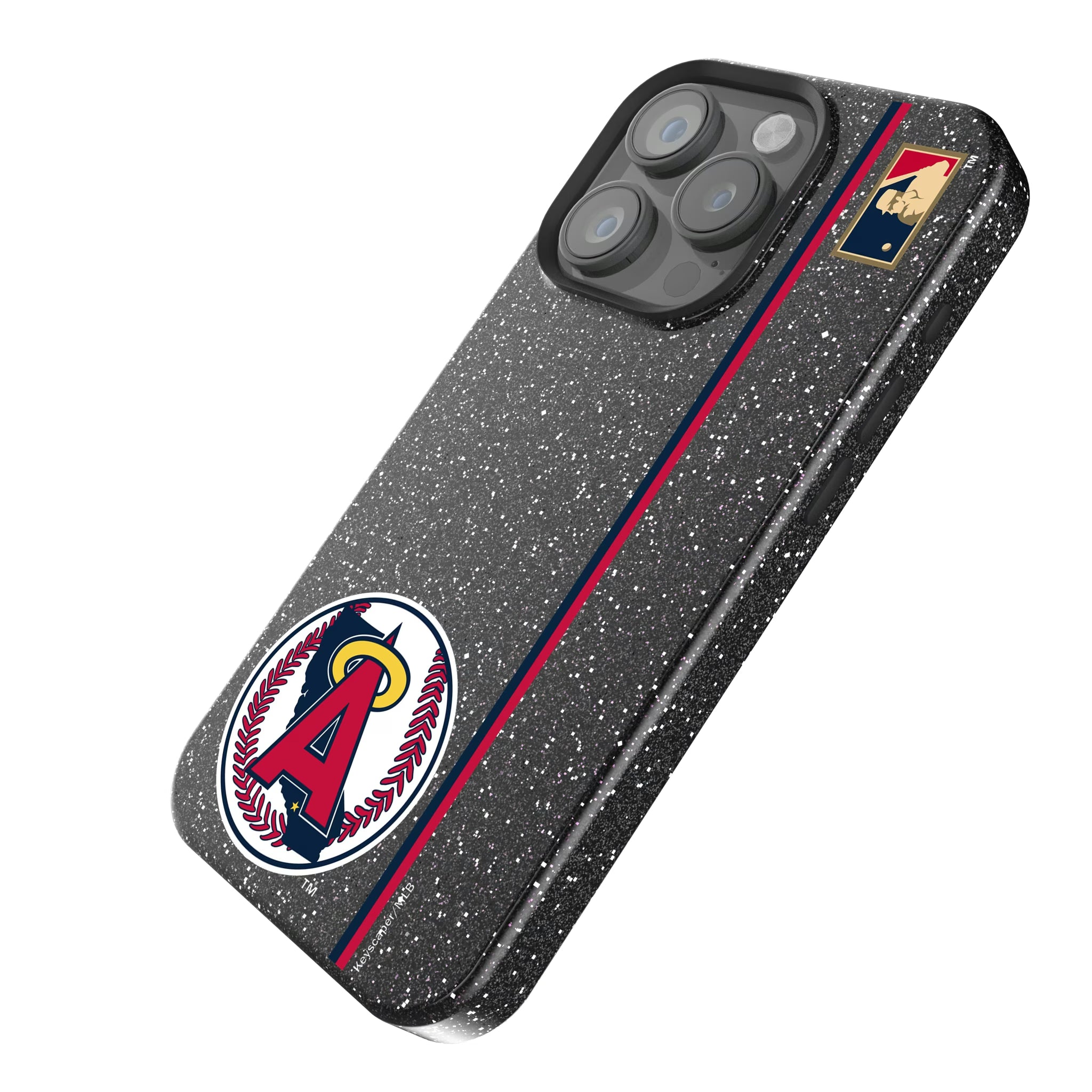 LA Angels 1986-1992 - Cooperstown Collection Sidebar iPhone Bling Phone Case for Apple iPhone - Isometric View
