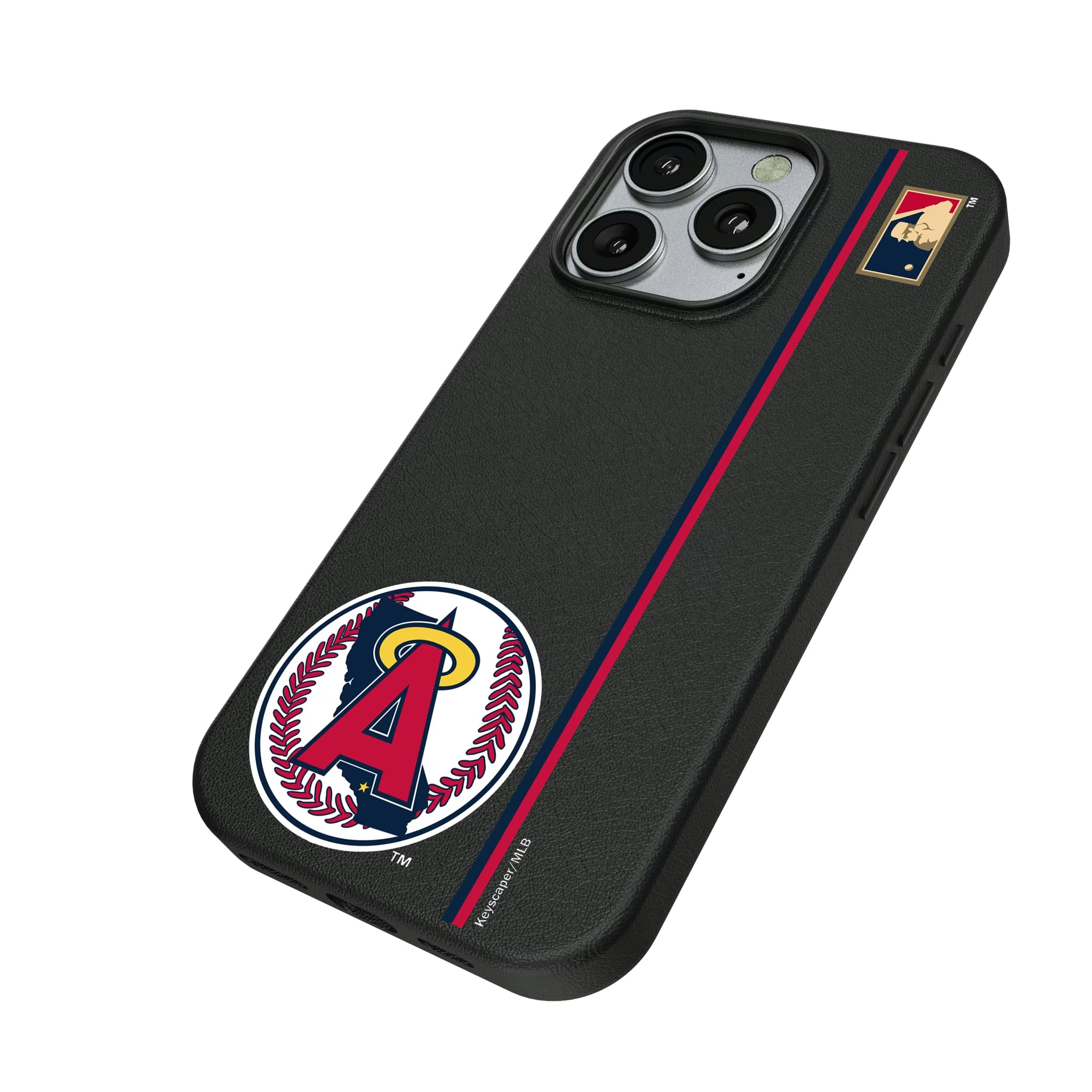 LA Angels 1986-1992 - Cooperstown Collection Sidebar iPhone MagSafe Compatible Phone Case for Apple iPhone - Isometric View