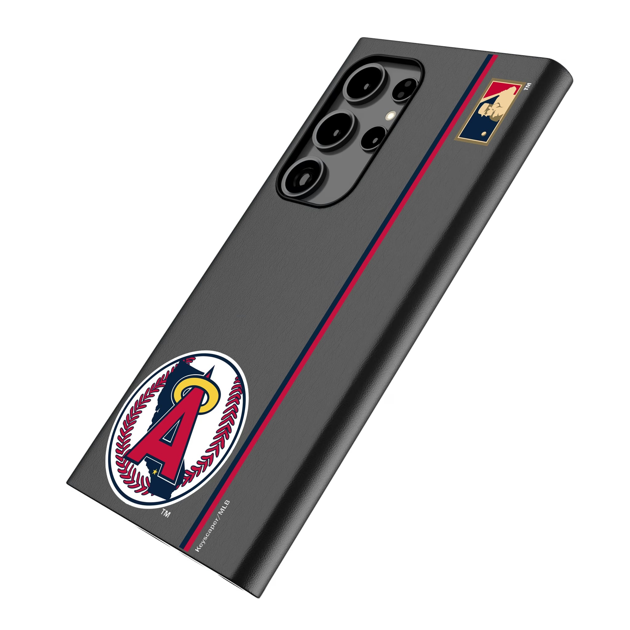 LA Angels 1986-1992 - Cooperstown Collection Sidebar Galaxy MagSafe Compatible Phone Case for Samsung Galaxy - Isometric View
