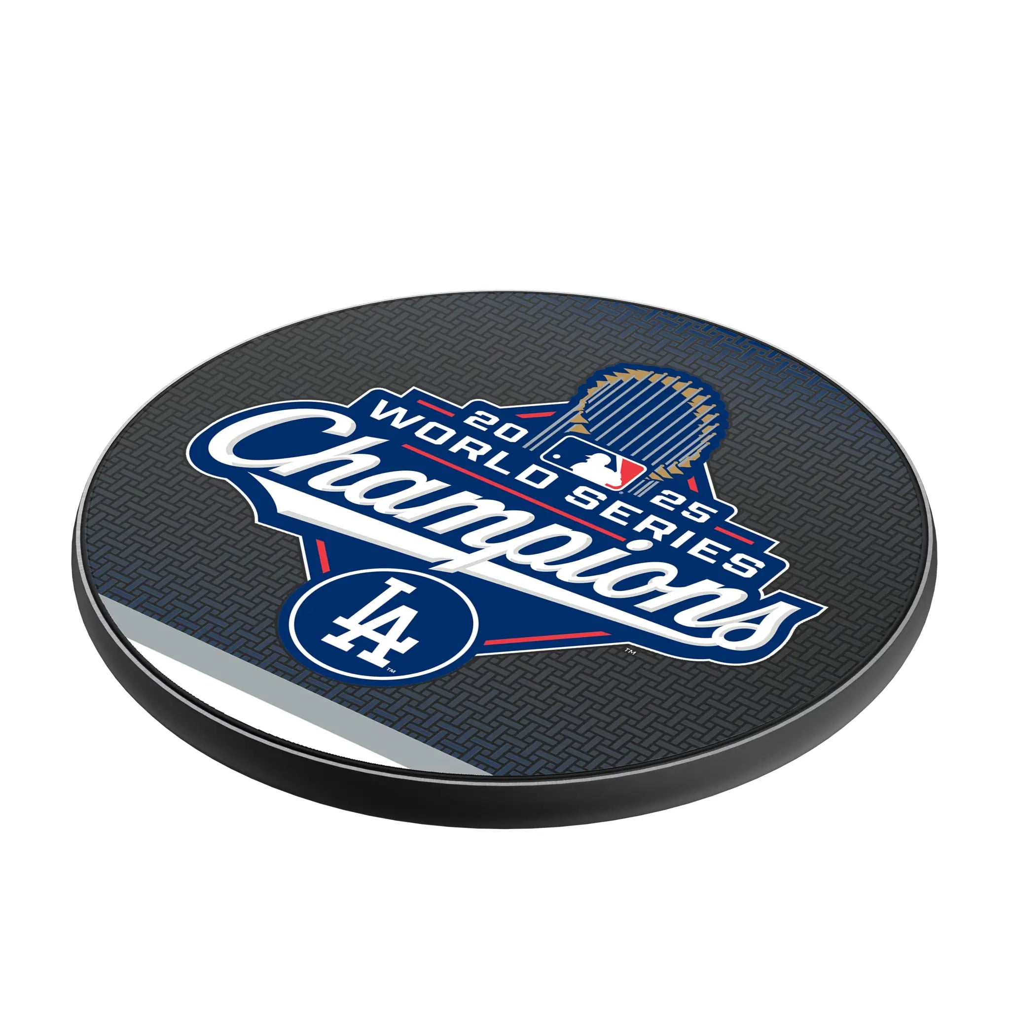LA Dodgers 2025 MLB World Series 15-Watt Wireless Charger - Isometric View