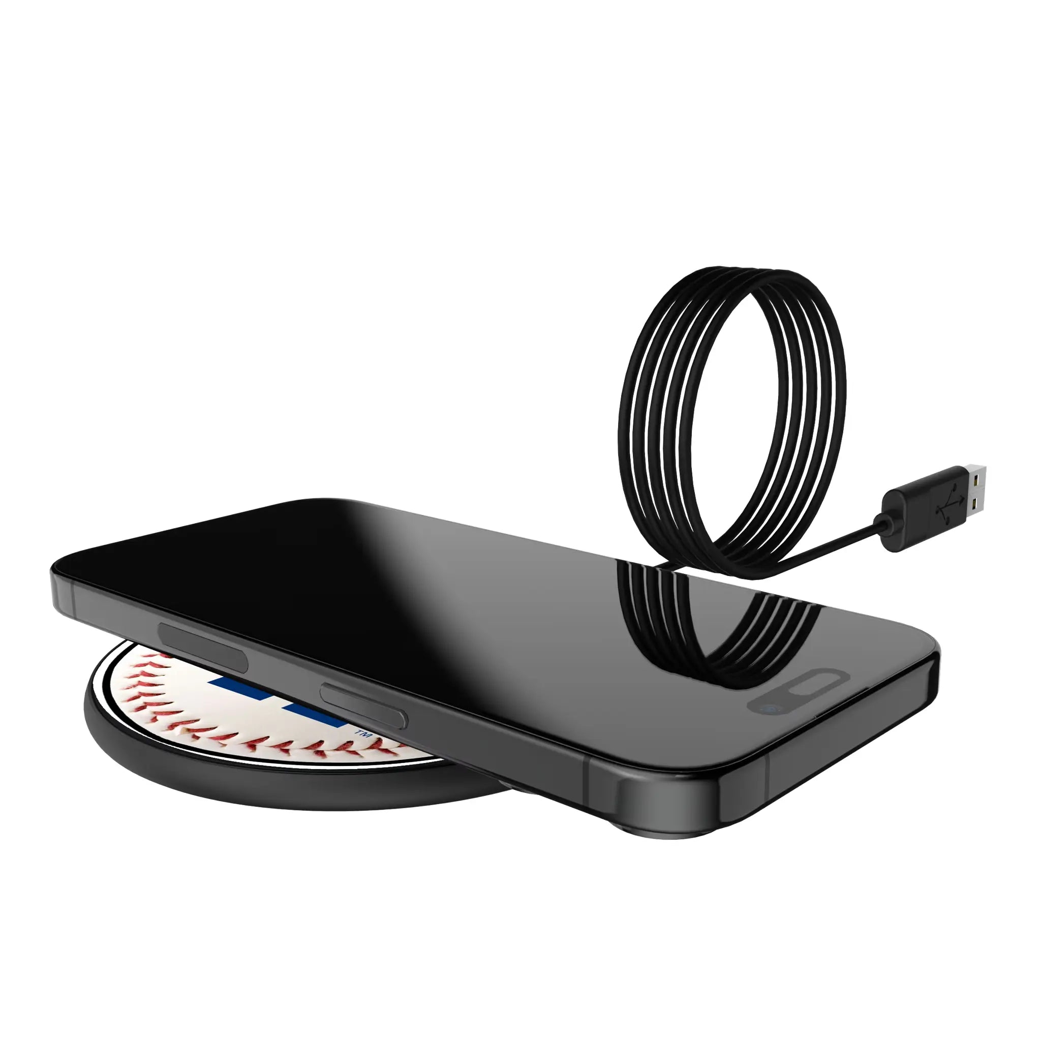 LA Dodgers Baseball 15-Watt Wireless Charger - Lifestyle