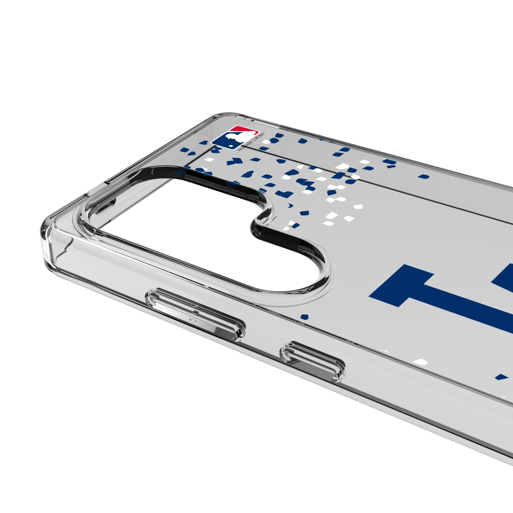 LA Dodgers Confetti Galaxy Clear Phone Case for Samsung Galaxy - Detail