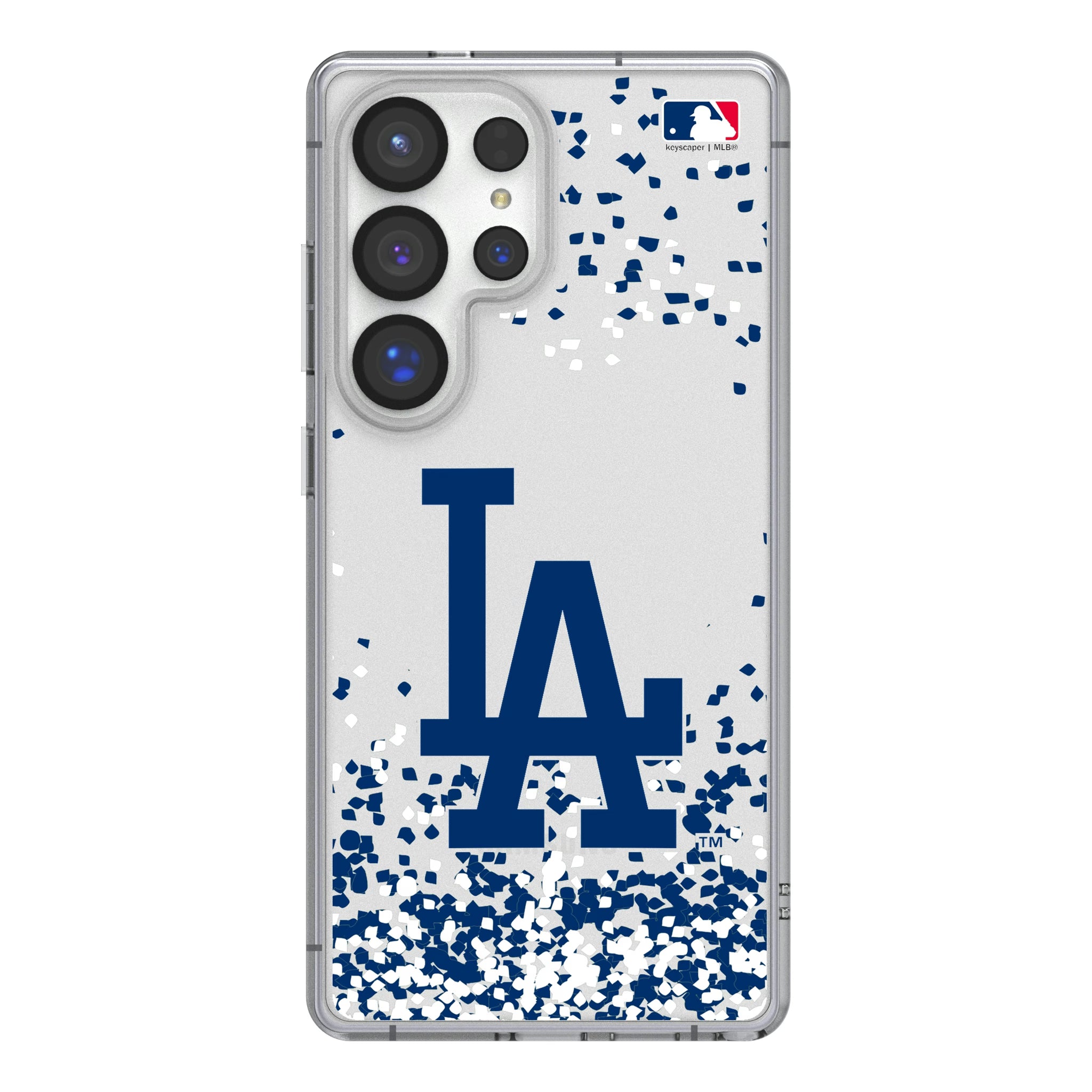 LA Dodgers Confetti Galaxy Clear Phone Case for Samsung Galaxy