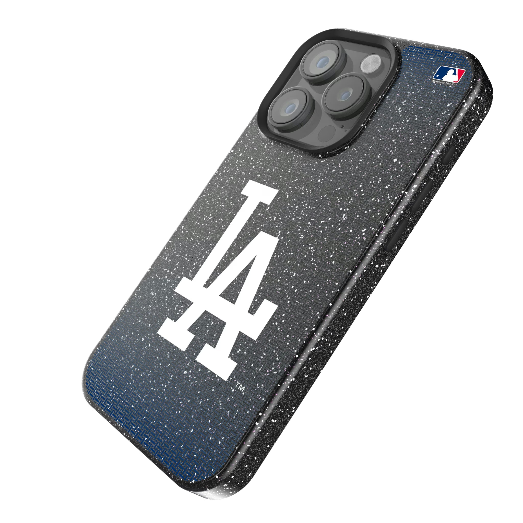 LA Dodgers Linen iPhone Bling Phone Case for Apple iPhone - Isometric View