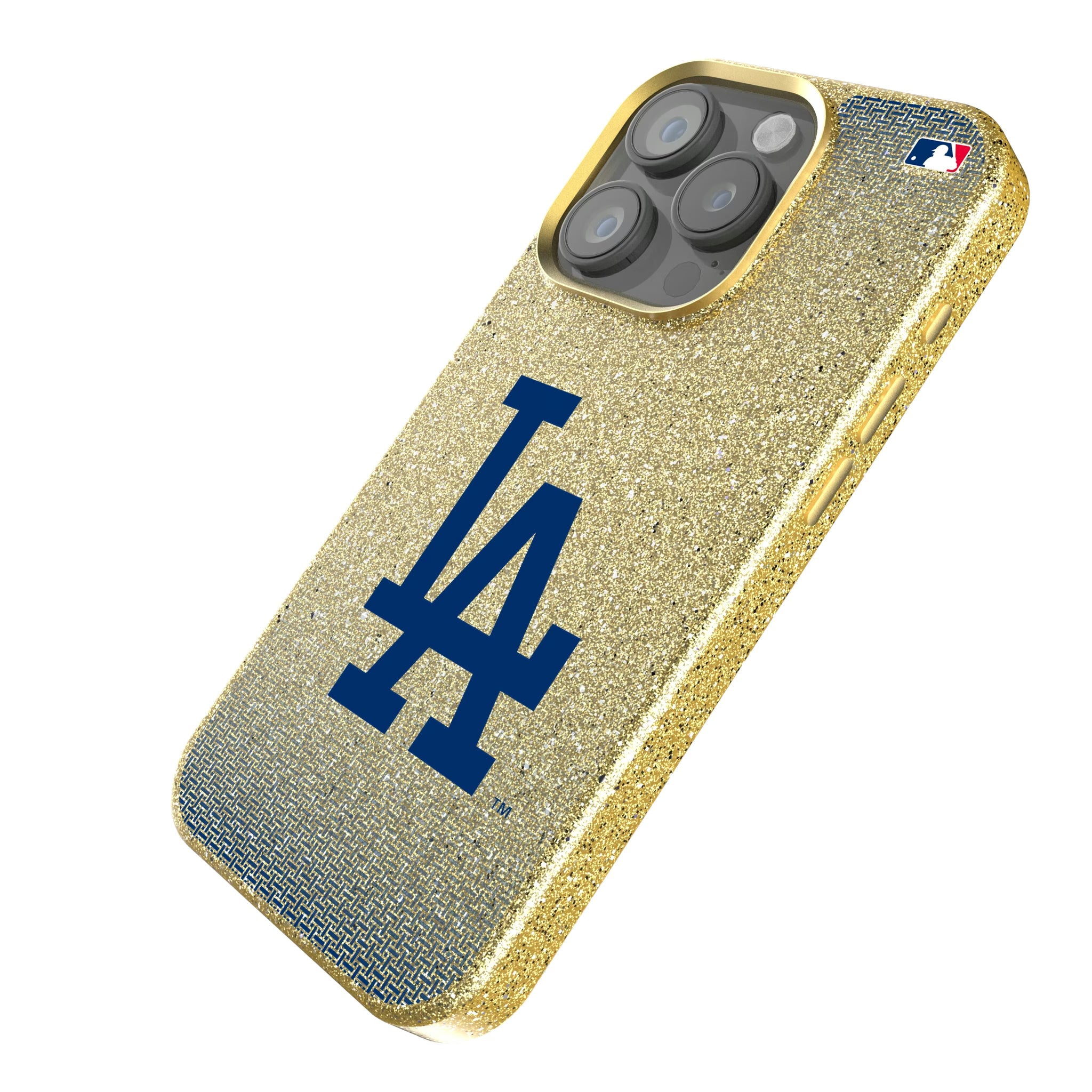 LA Dodgers Linen iPhone Bling Phone Case for Apple iPhone - Isometric View