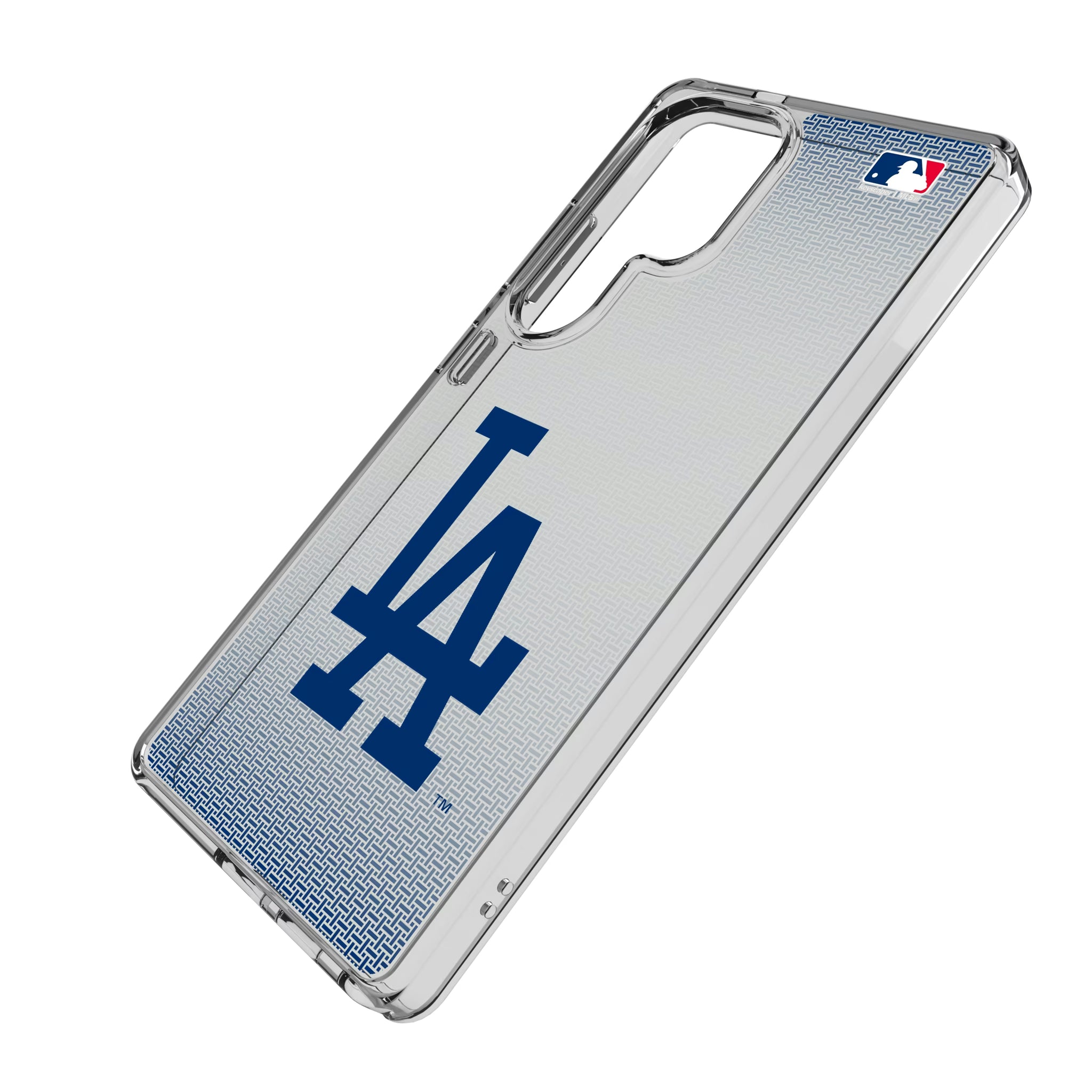 LA Dodgers Linen Galaxy Clear Phone Case for Samsung Galaxy - Isometric View