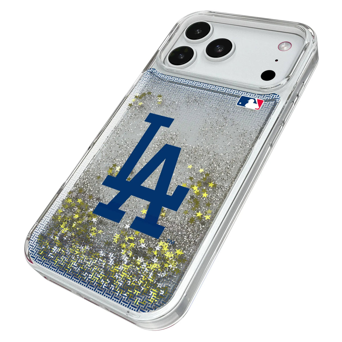 LA Dodgers Linen iPhone Glitter Phone Case for Apple iPhone - Isometric View#Device_iPhone 18 Pro Max