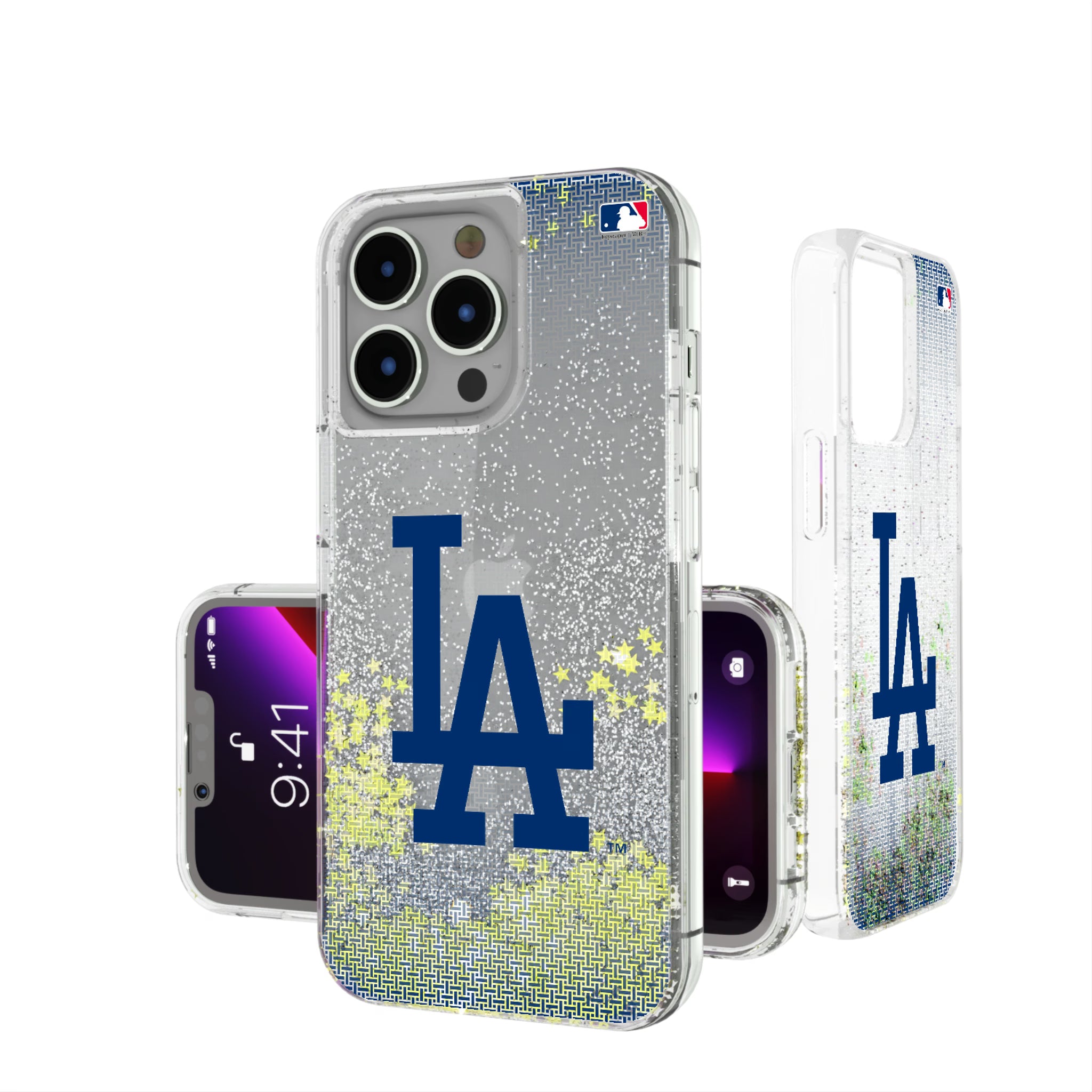 LA Dodgers Linen iPhone Glitter Phone Case for Apple iPhone