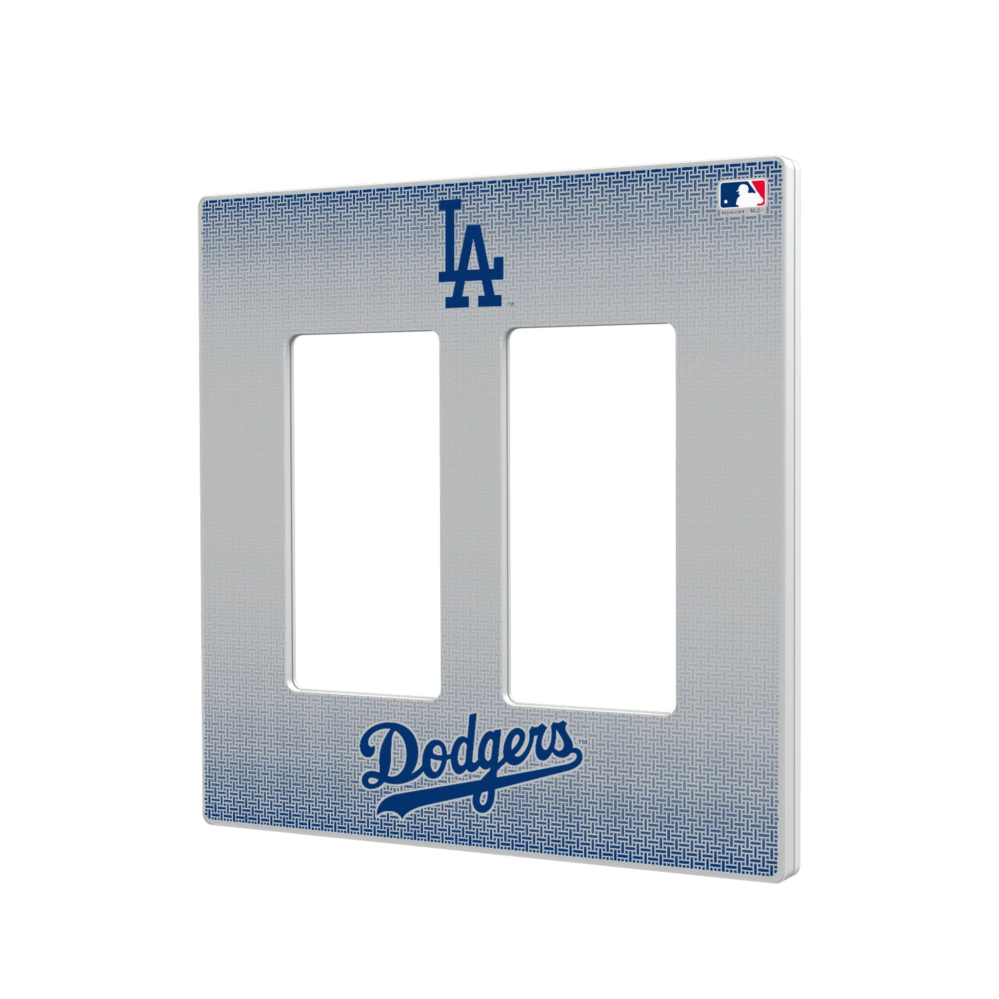 LA Dodgers Linen Hidden-Screw Light Switch Plate#Style_Double Rocker