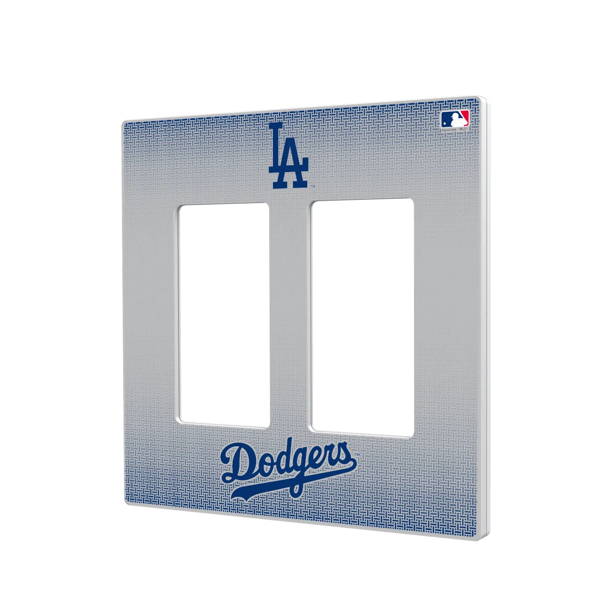 LA Dodgers Linen Hidden-Screw Light Switch Plate#Style_Double Rocker