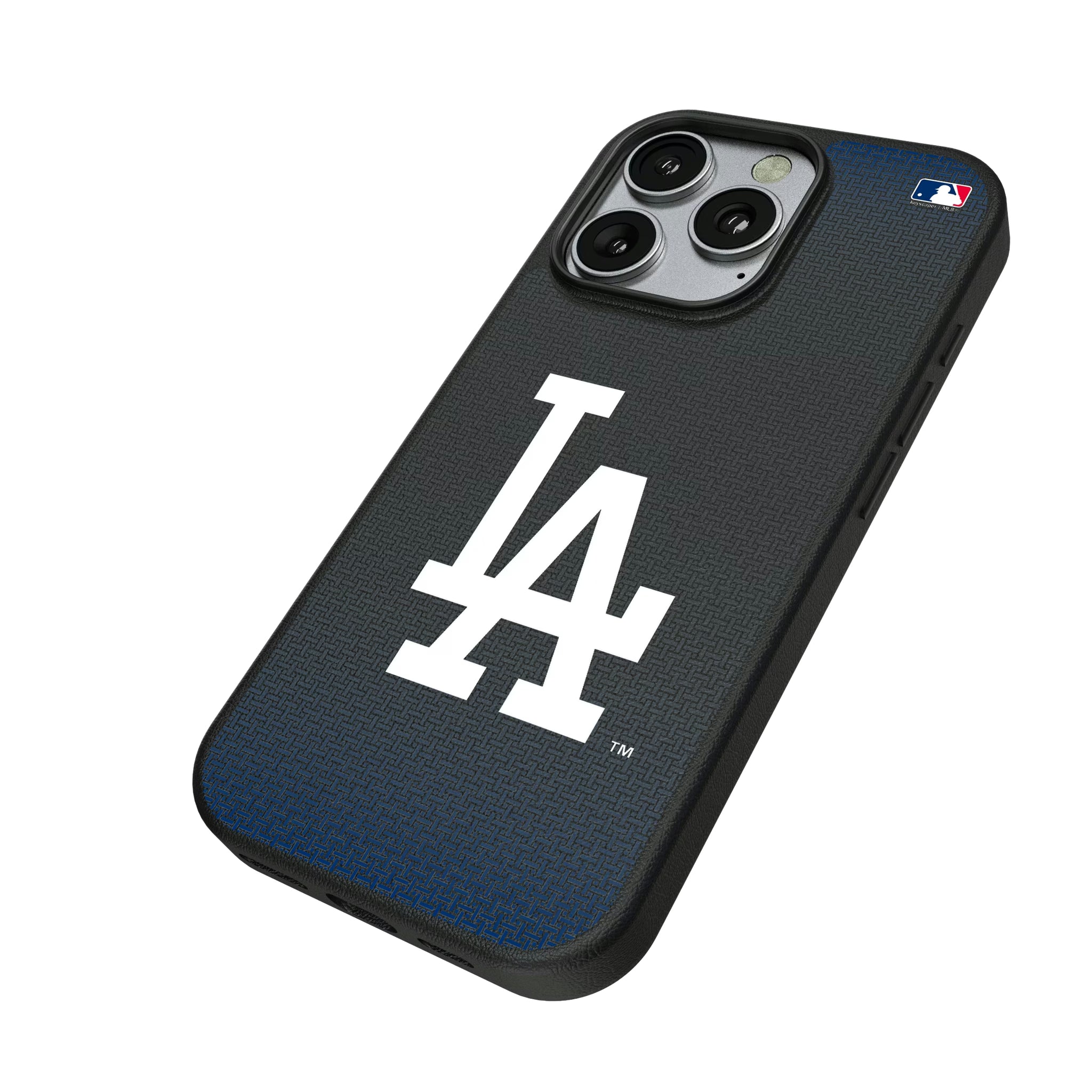 LA Dodgers Linen iPhone MagSafe Compatible Phone Case for Apple iPhone - Isometric View