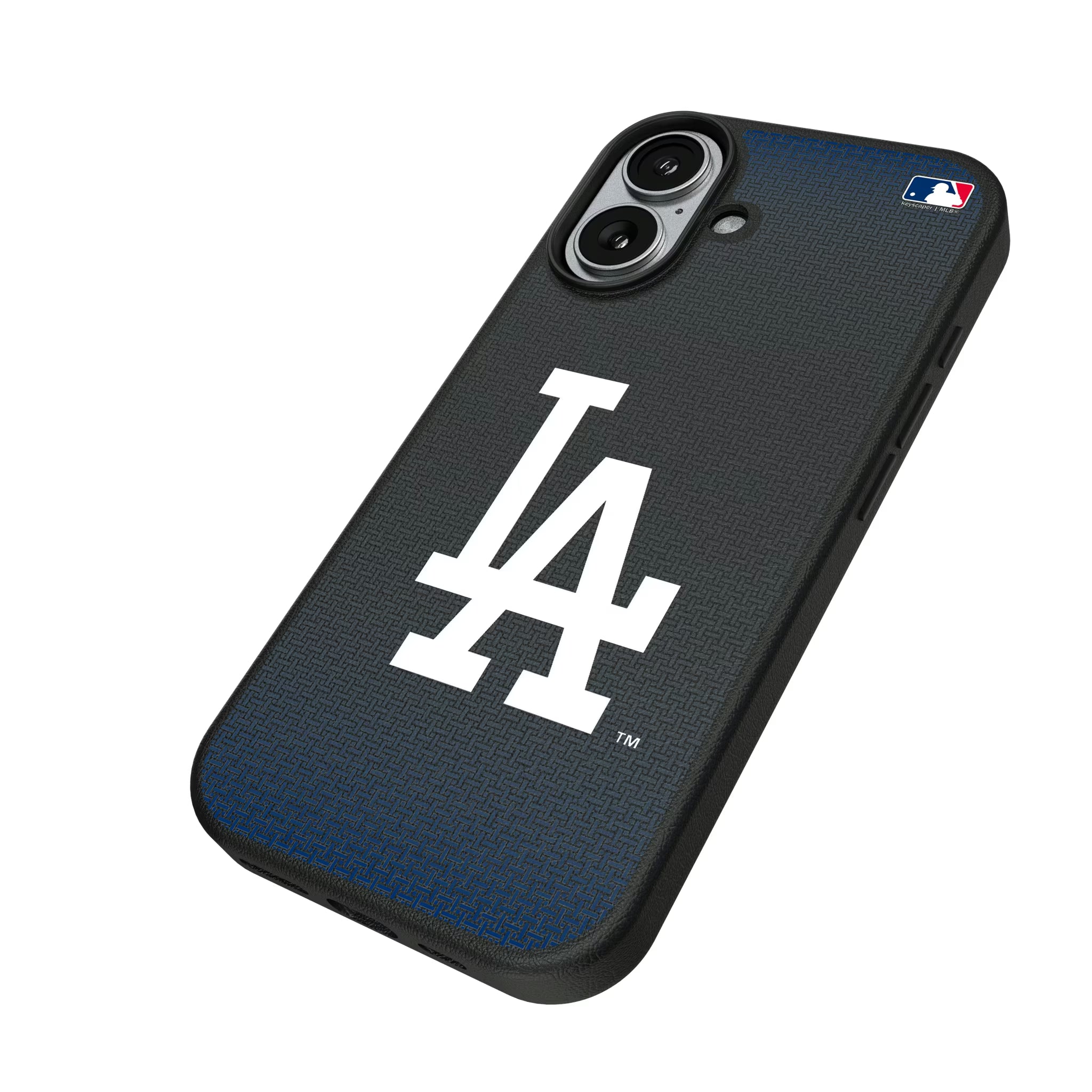 LA Dodgers Linen iPhone MagSafe Compatible Phone Case for Apple iPhone - Isometric View#Device_iPhone 17
