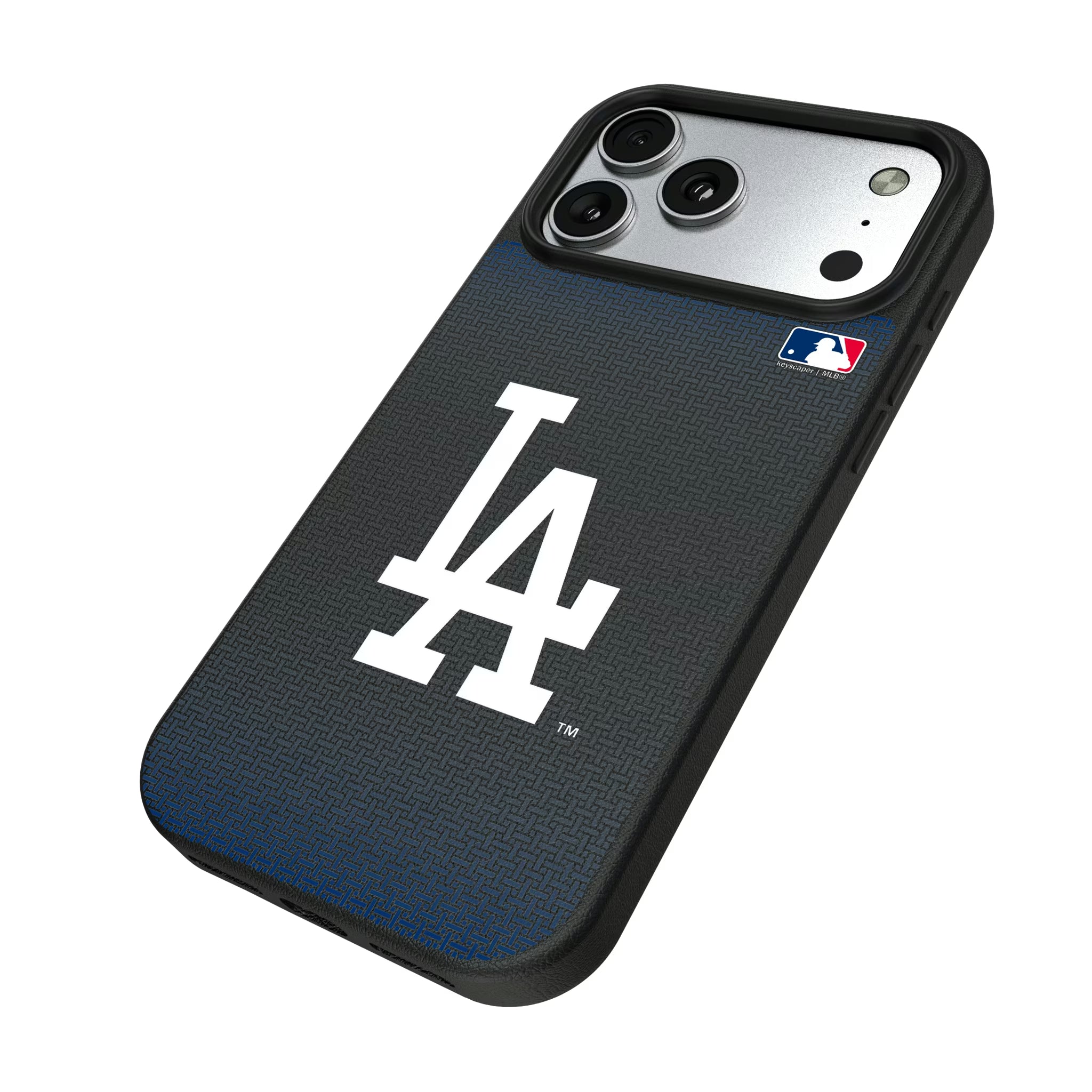 LA Dodgers Linen iPhone MagSafe Compatible Phone Case for Apple iPhone - Isometric View#Device_iPhone 17 Pro Max