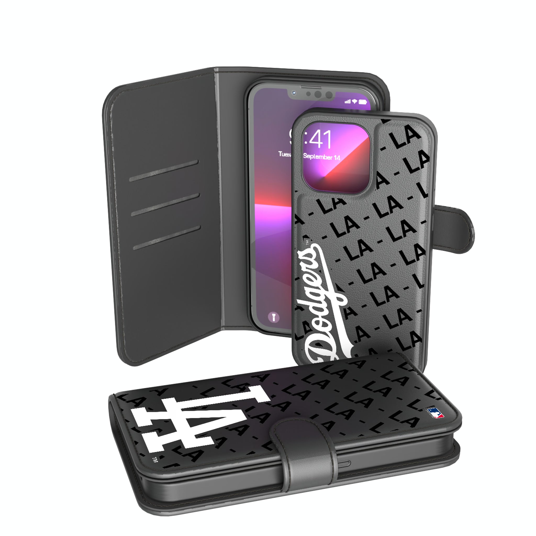 LA Dodgers Monocolor Tilt iPhone Wallet Phone Case for Apple iPhone