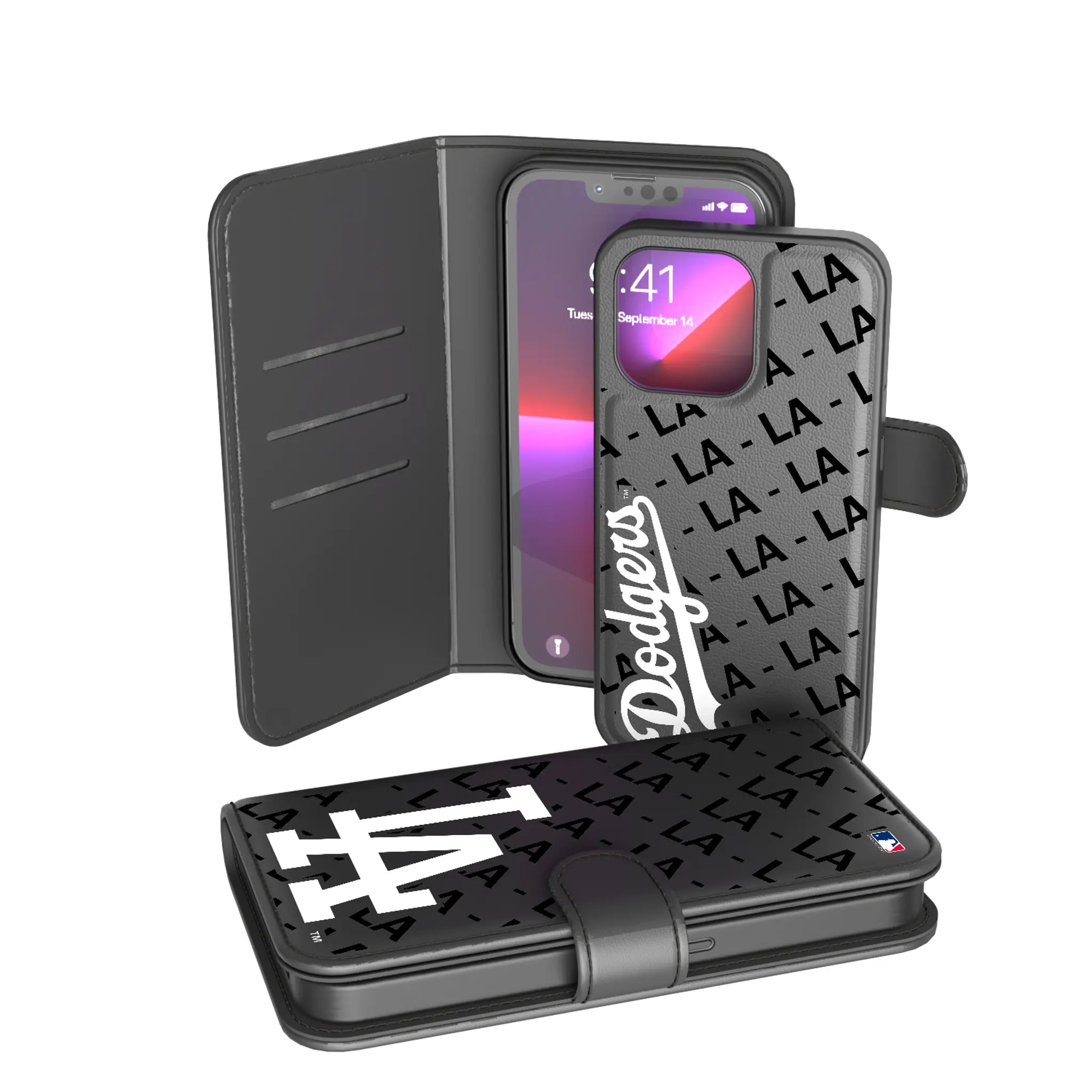 LA Dodgers Monocolor Tilt iPhone Wallet Phone Case for Apple iPhone
