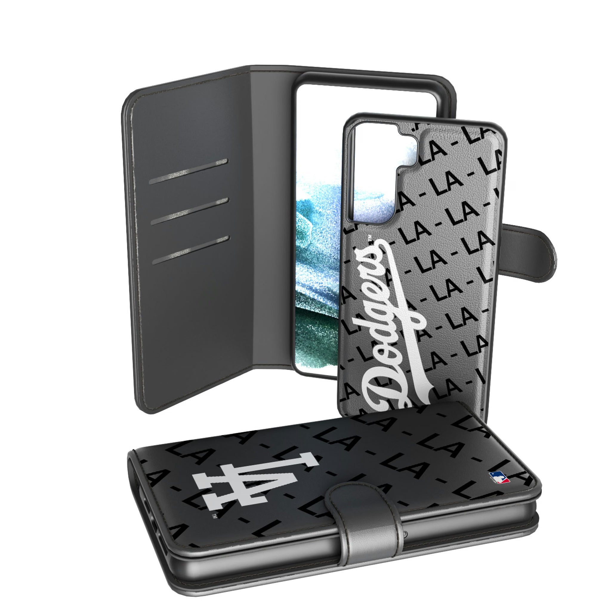 LA Dodgers Monocolor Tilt Galaxy Wallet Phone Case for Samsung Galaxy