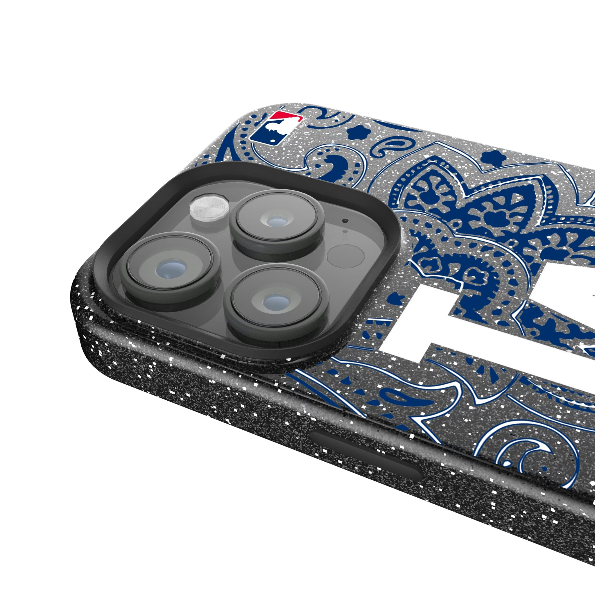 LA Dodgers Paisley iPhone Bling Phone Case for Apple iPhone - Detail
