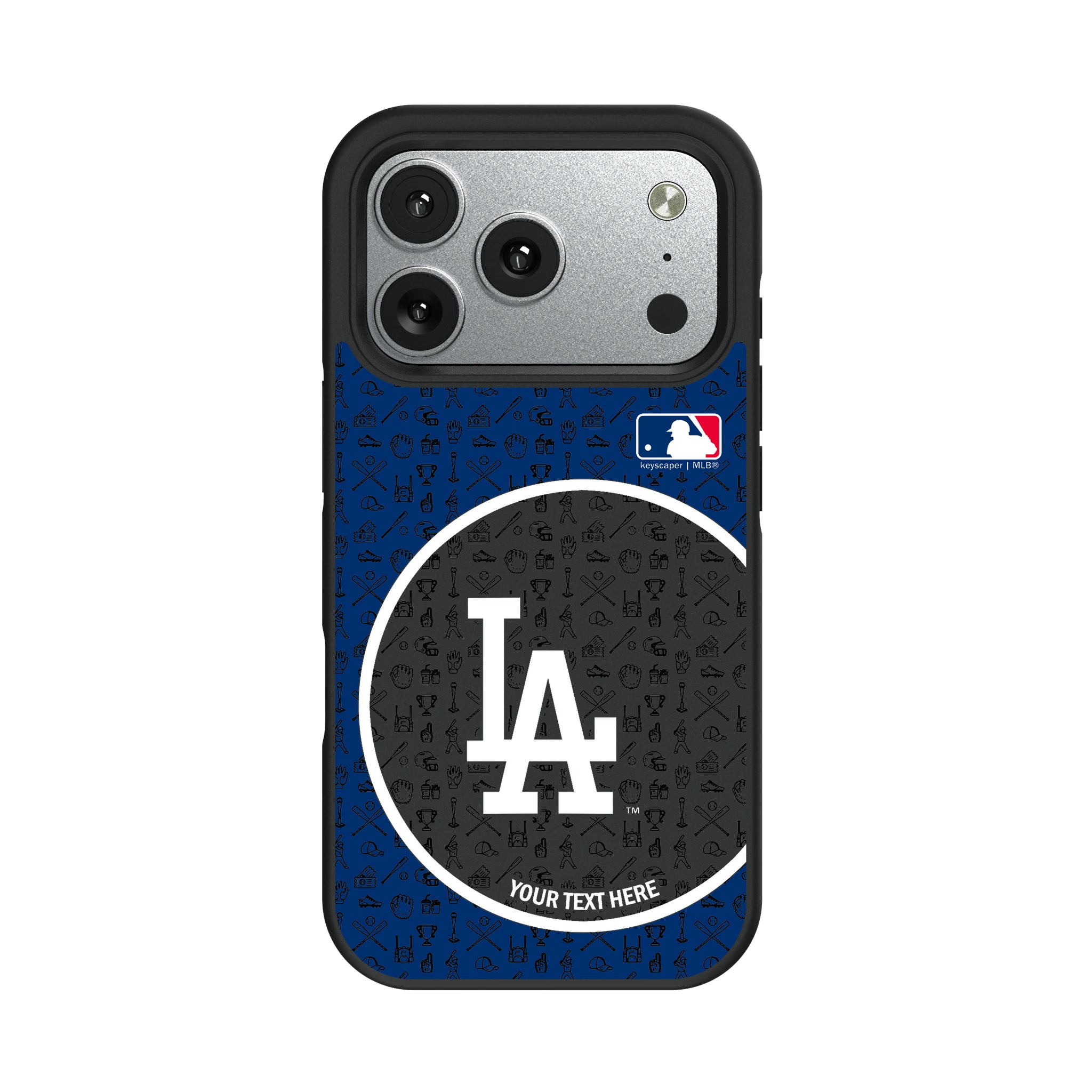 LA Dodgers Personalized Circle iPhone Bump Phone Case for Apple iPhone#Device_iPhone 17 Pro