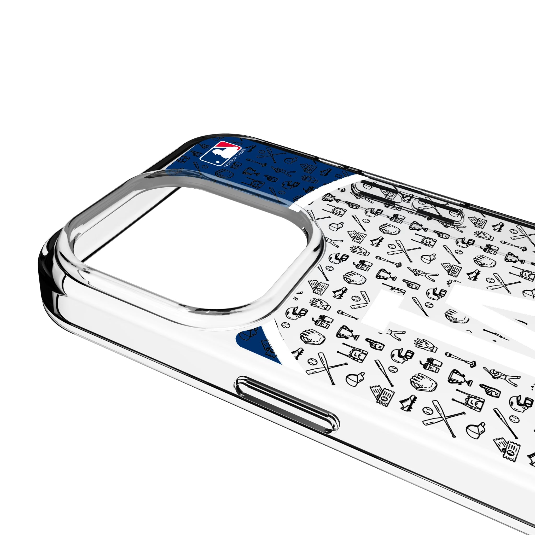 LA Dodgers Personalized Circle iPhone Clear Phone Case for Apple iPhone - Detail