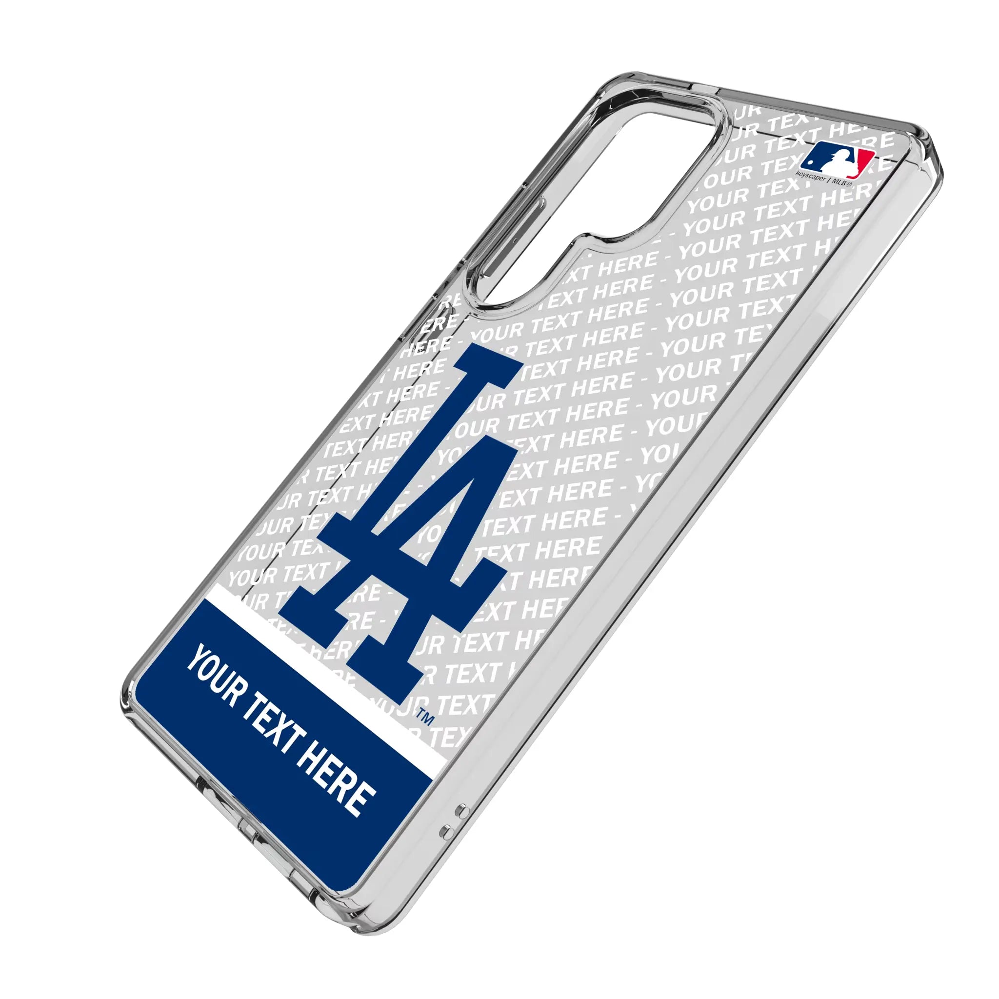 LA Dodgers Personalized EndZone Plus Galaxy Clear Phone Case for Samsung Galaxy - Isometric View#Device_Galaxy S25 Ultra