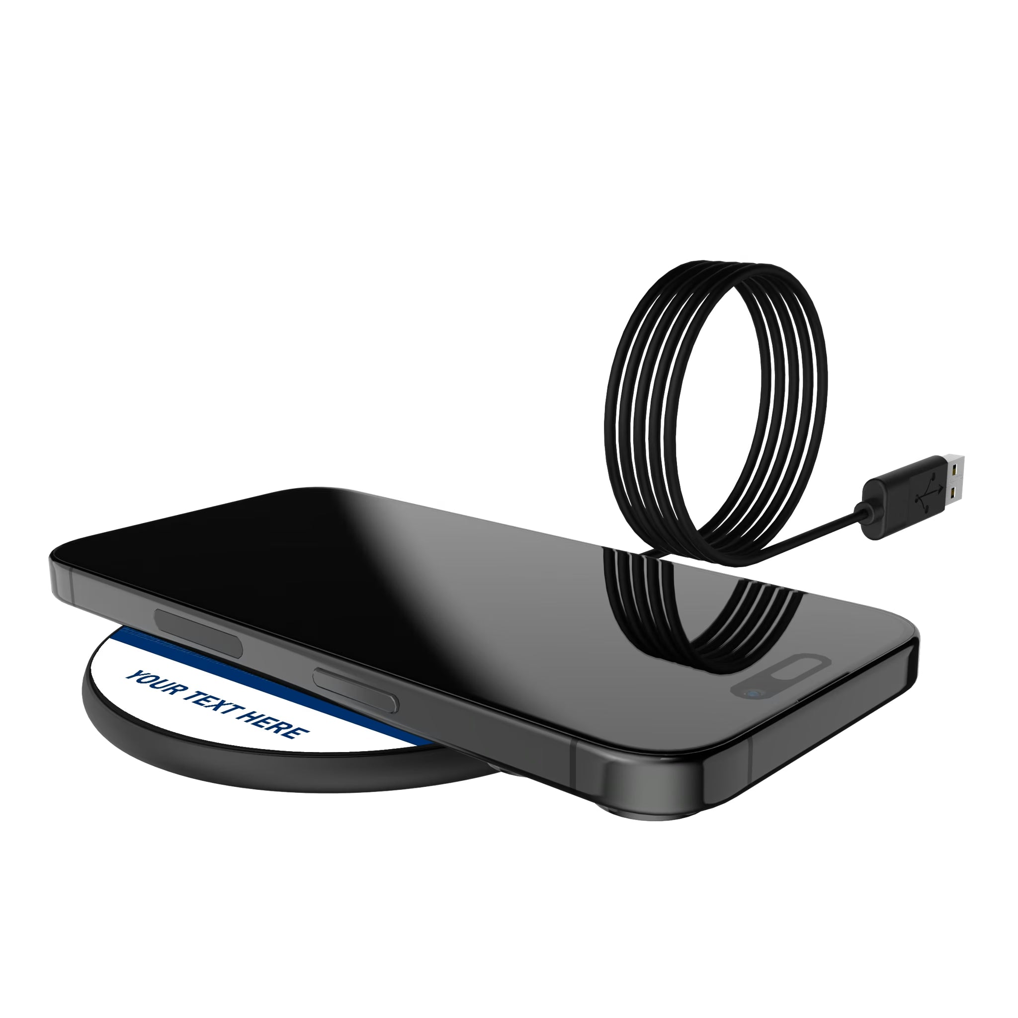 LA Dodgers Personalized Endzone Solid 15-Watt Wireless Charger - Lifestyle