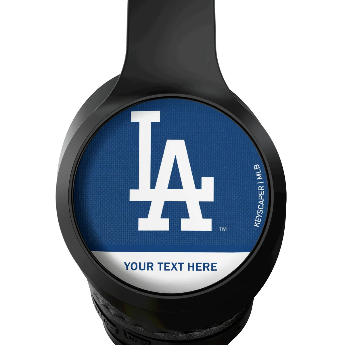 LA Dodgers Personalized Endzone Solid Wireless Over-Ear Headphones With Case - Detail