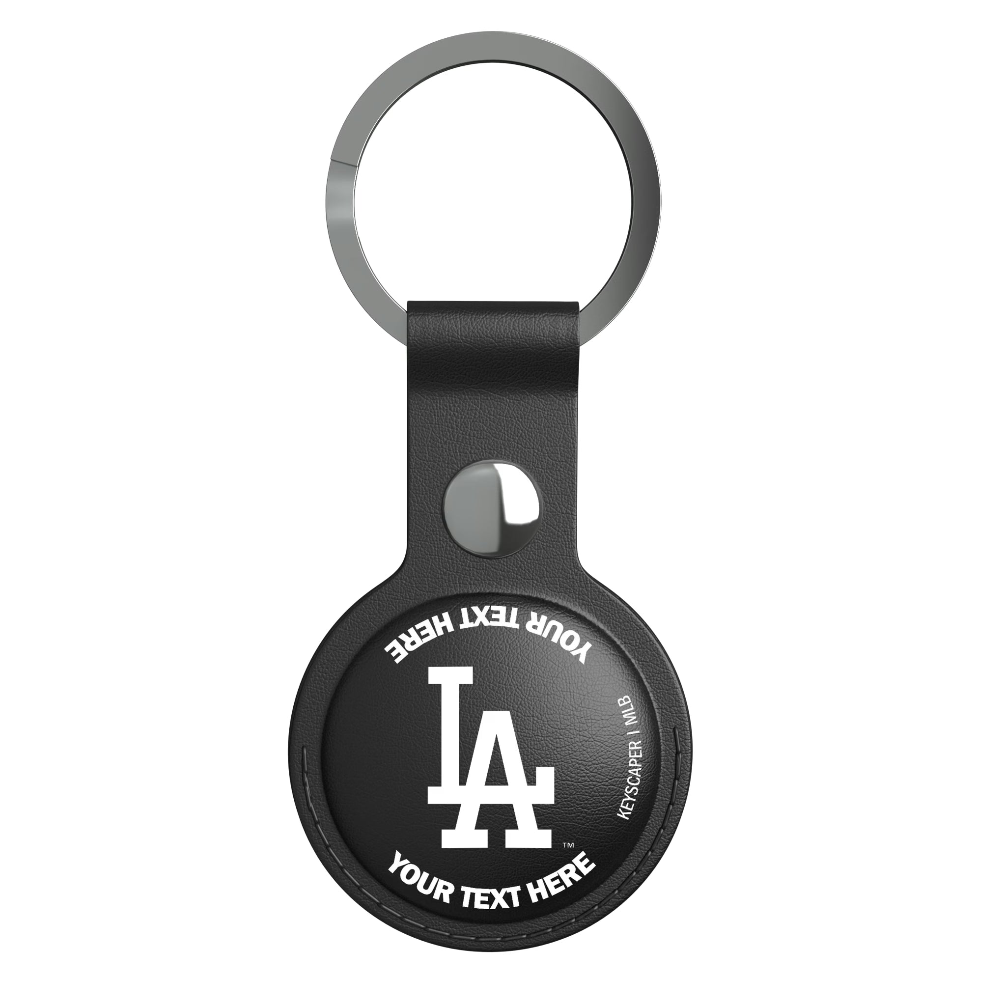 LA Dodgers Personalized Insignia AirTag Black Airtag Holder