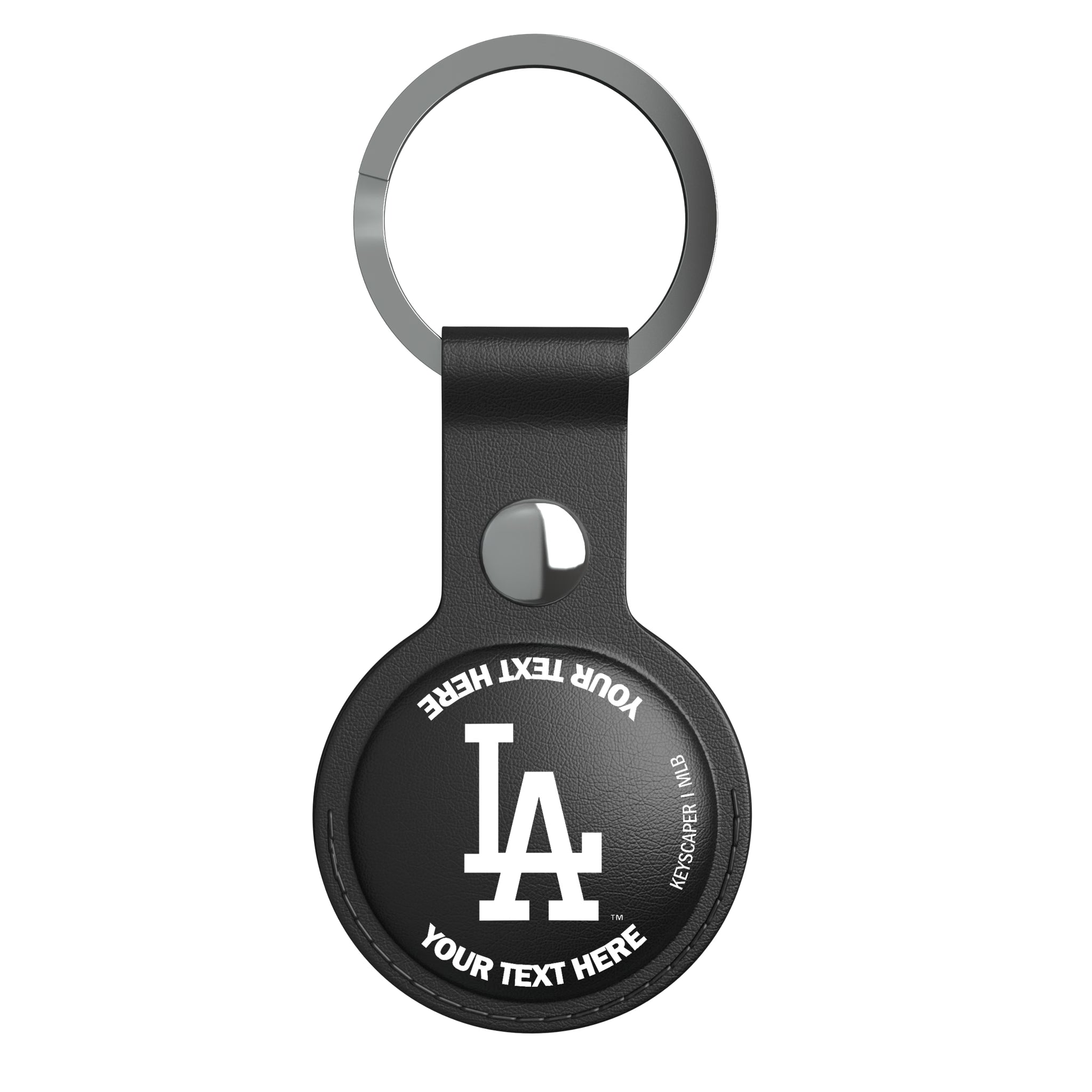 LA Dodgers Personalized Insignia AirTag Black Airtag Holder