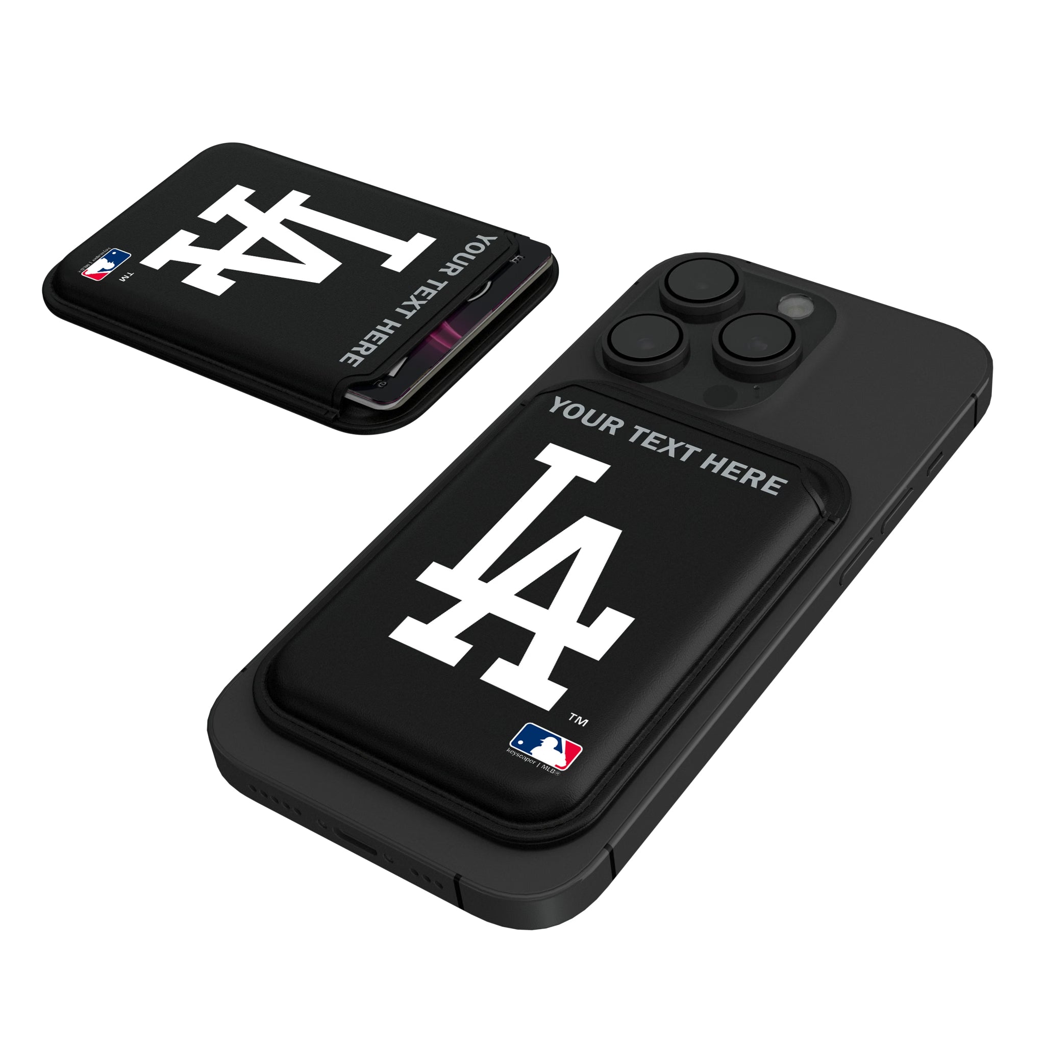 LA Dodgers Personalized Insignia Black Magnetic Credit Card Wallet