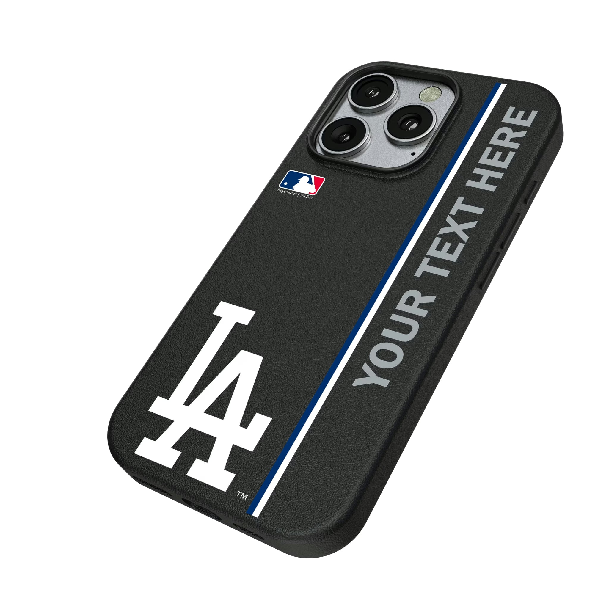 LA Dodgers Personalized Sidebard iPhone MagSafe Compatible Phone Case for Apple iPhone - Isometric View